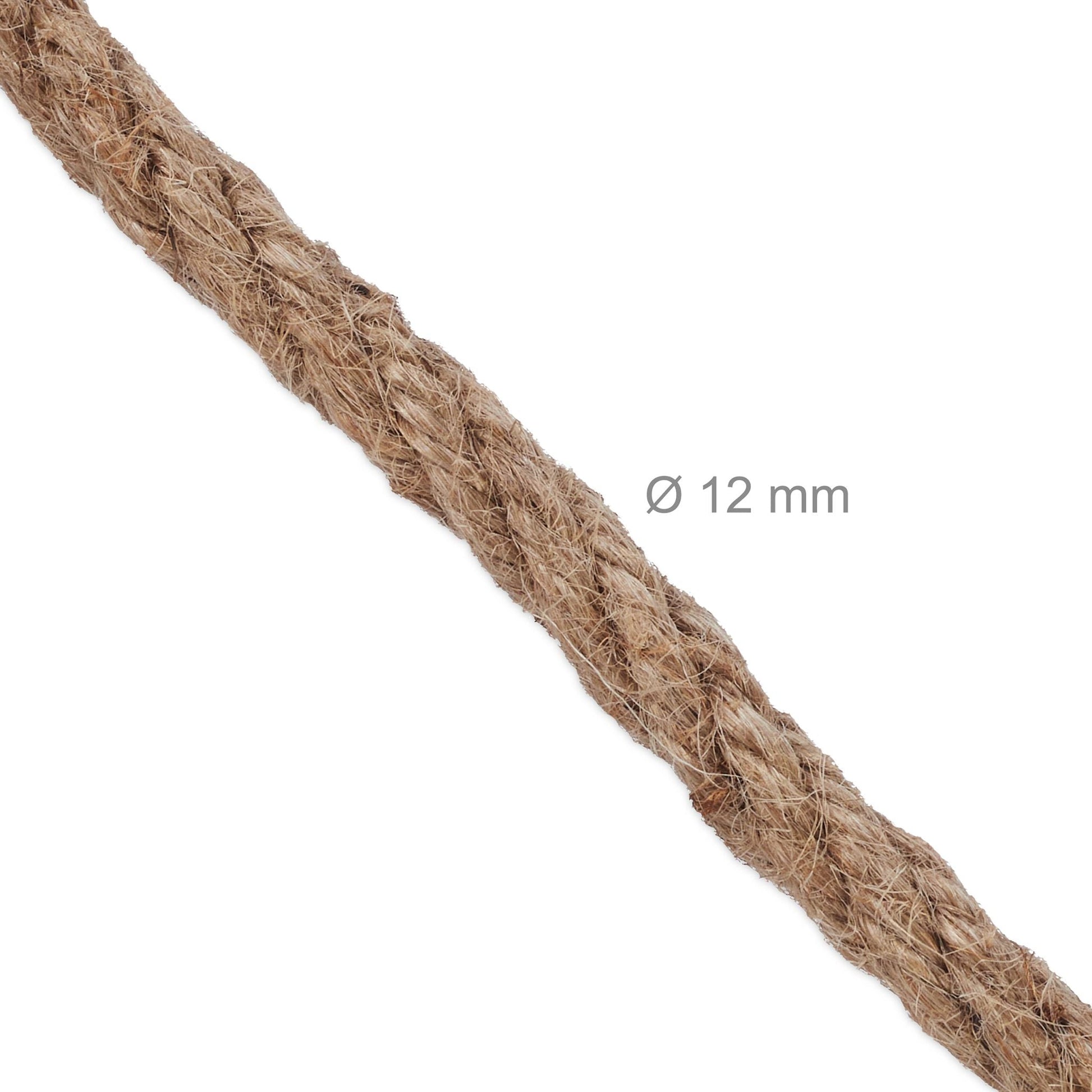 Juteseil 12 mm x 10 m 2er-Set Hellbraun von Relaxdays