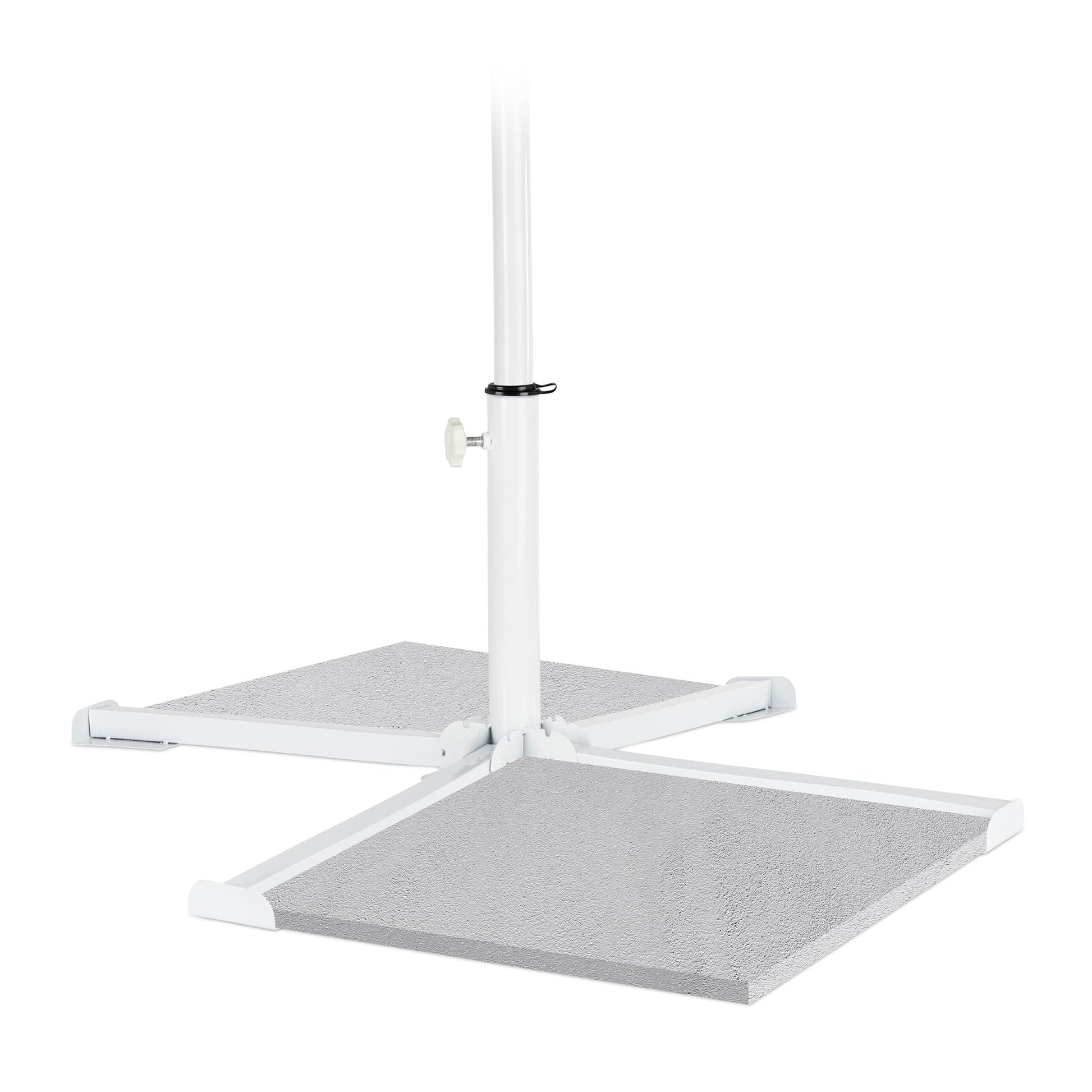 Plattenständer Sonnenschirm weiss Weiss von Relaxdays