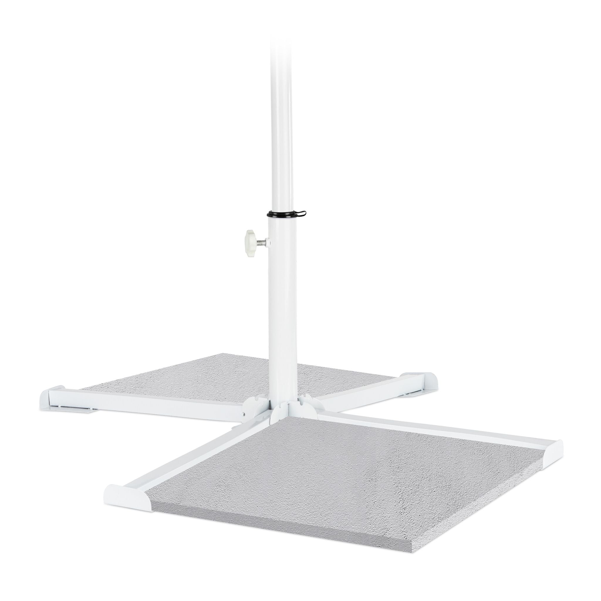 Plattenständer Sonnenschirm weiss Weiss von Relaxdays