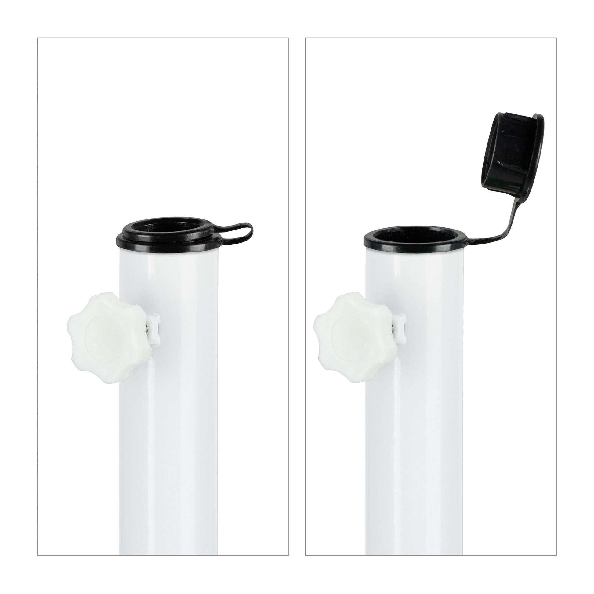 Plattenständer Sonnenschirm weiss Weiss von Relaxdays