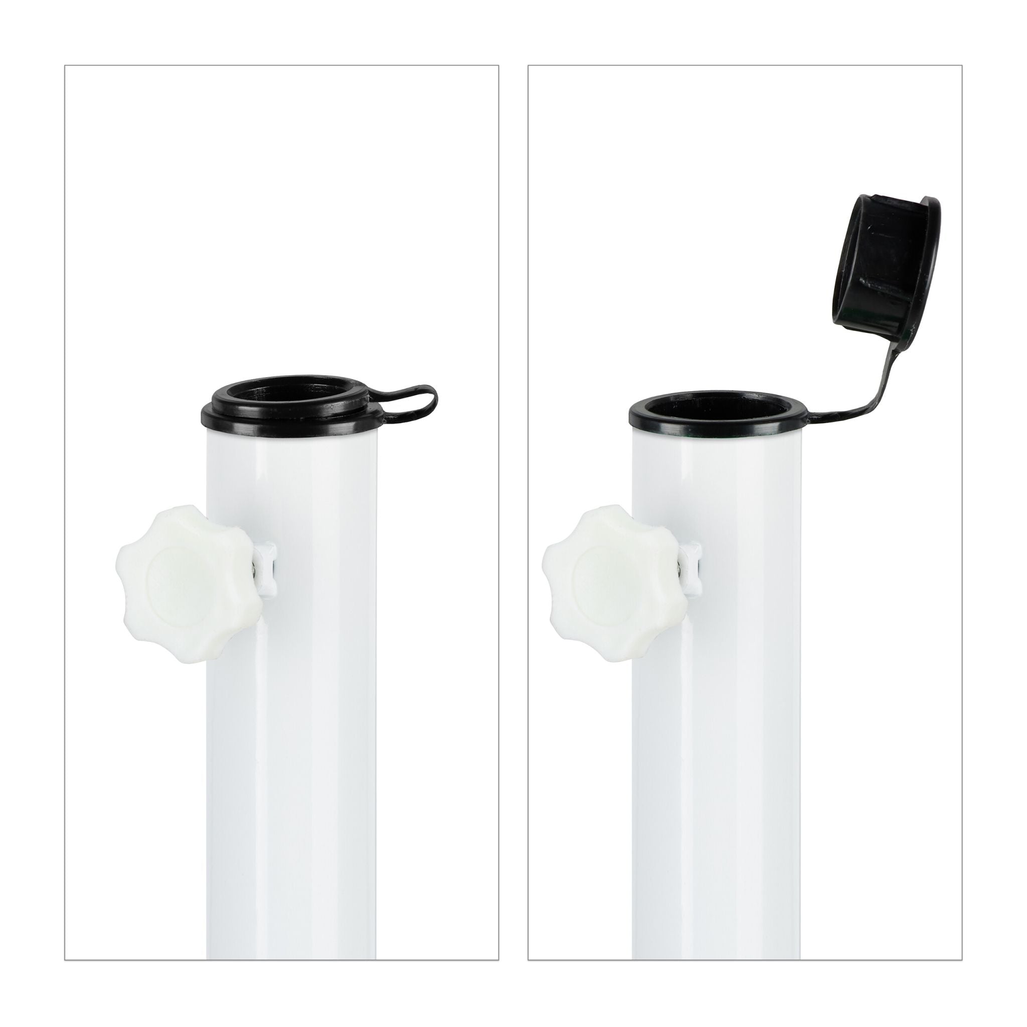 Plattenständer Sonnenschirm weiss Weiss von Relaxdays