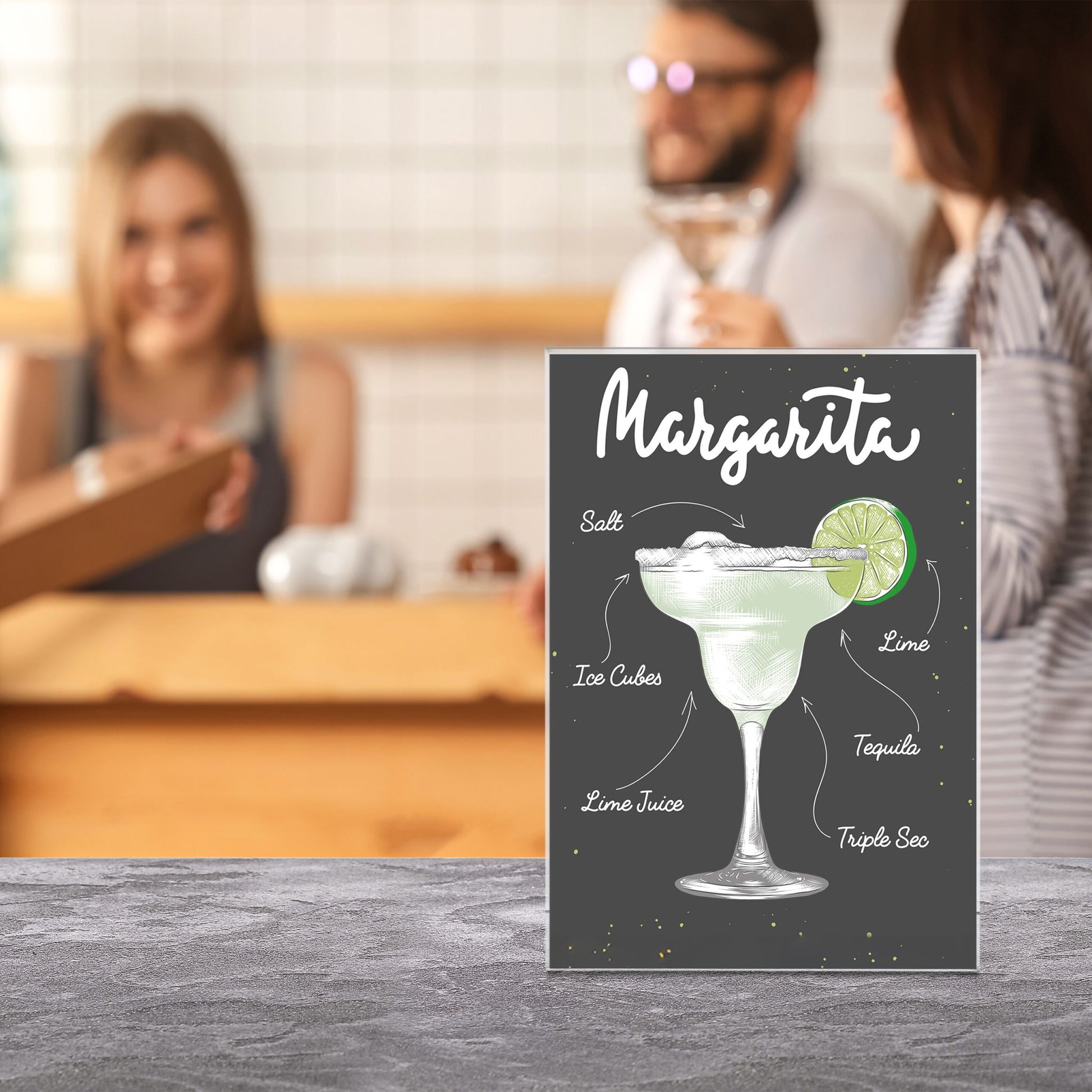 Tischaufsteller DIN A4 5er-Set Transparent von Relaxdays