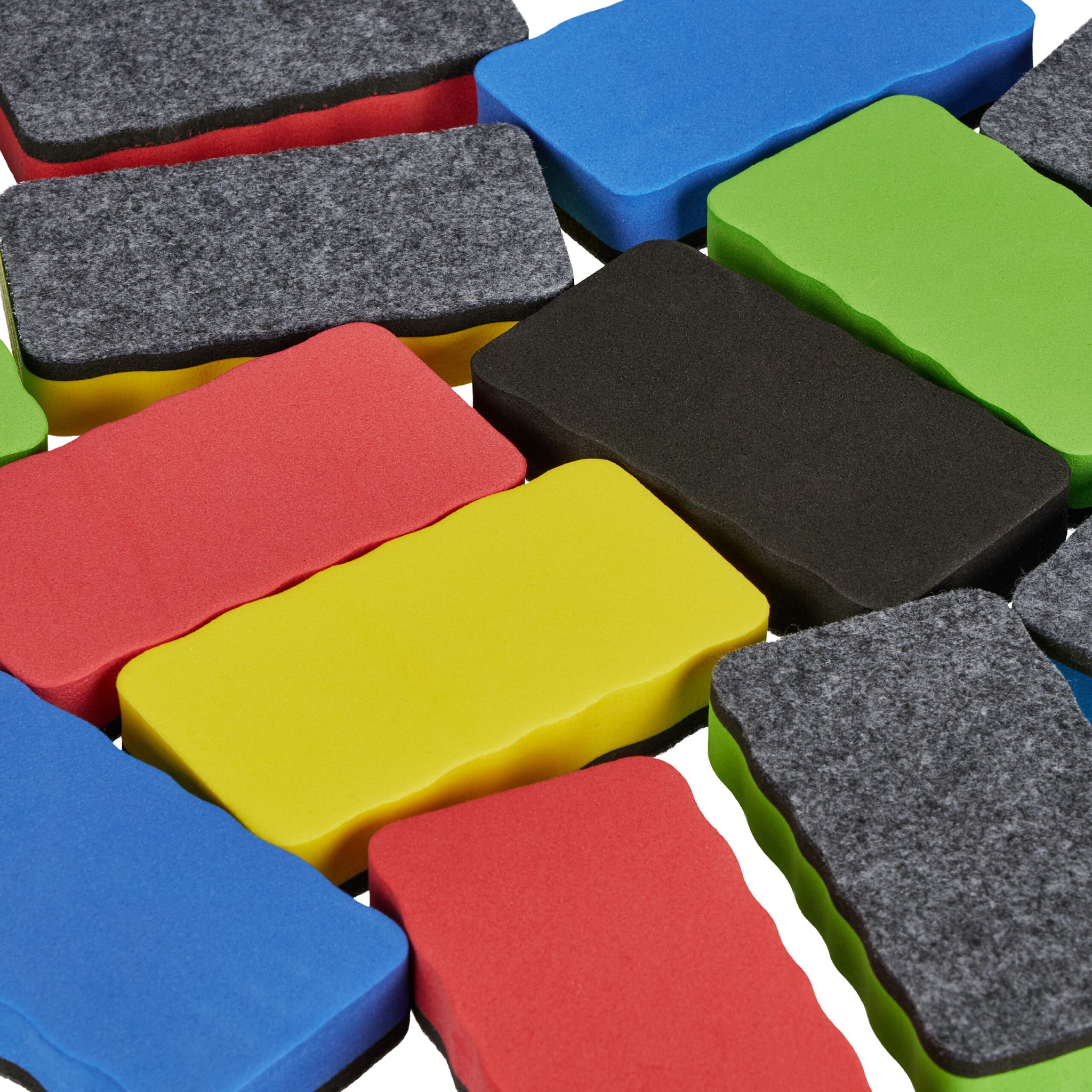 Bunter Whiteboard Schwamm 20er-Set Blau-Grün-Rot