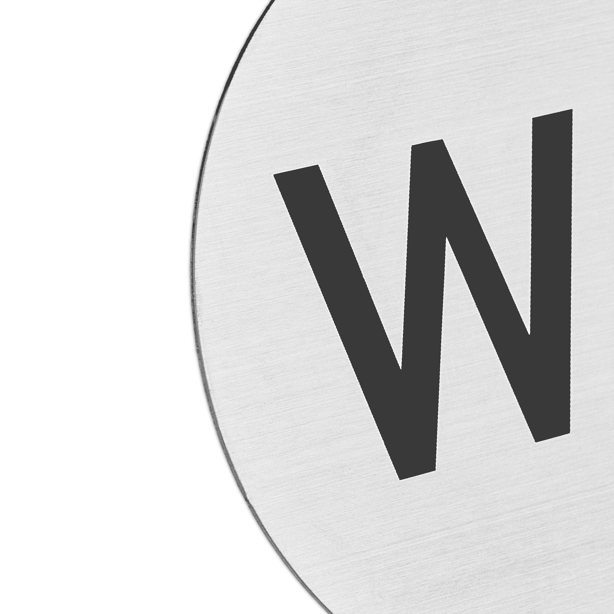 4er-Set WC Schild selbstklebend Schwarz-Silber von Relaxdays