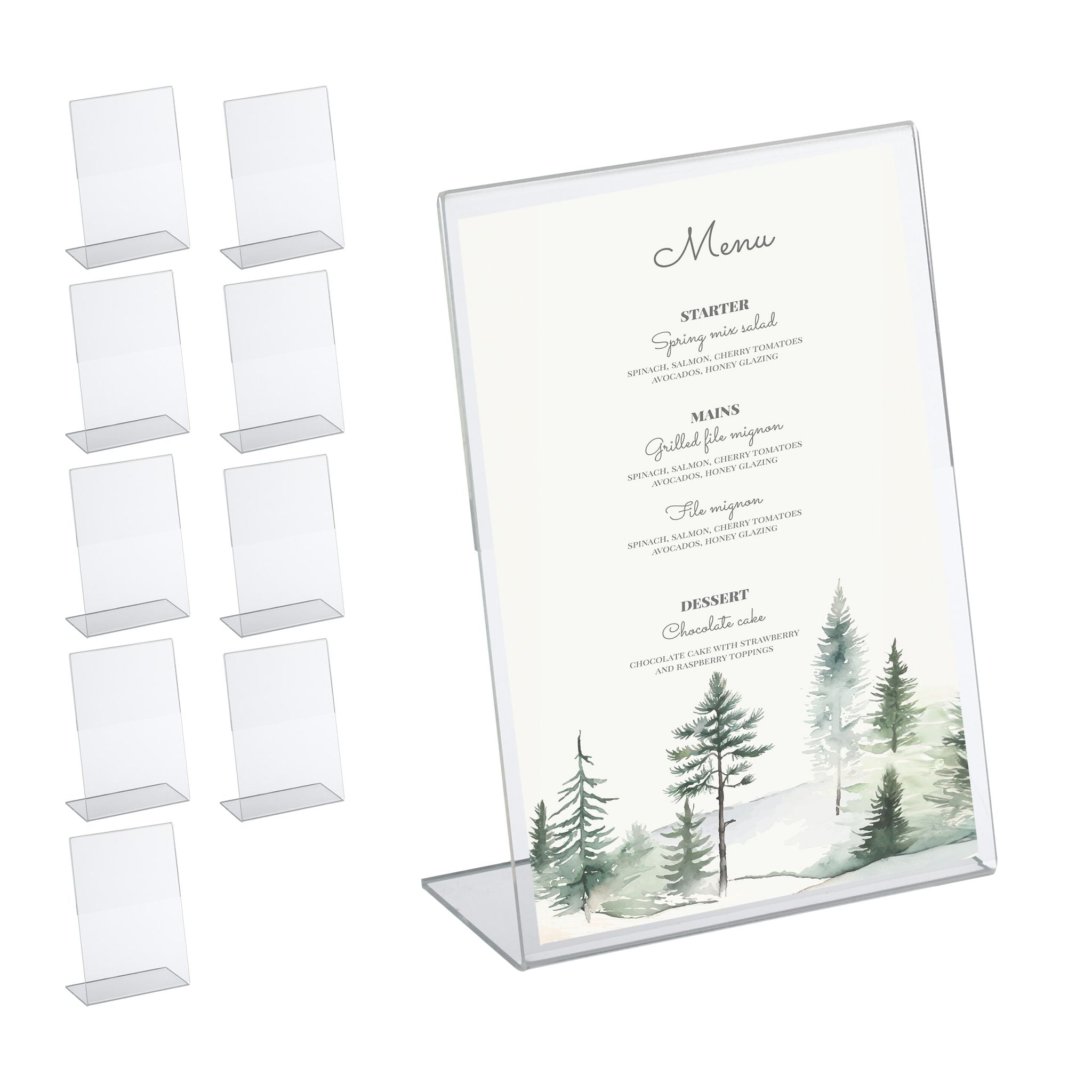 Tischaufsteller DIN A5 10er-Set Transparent von Relaxdays