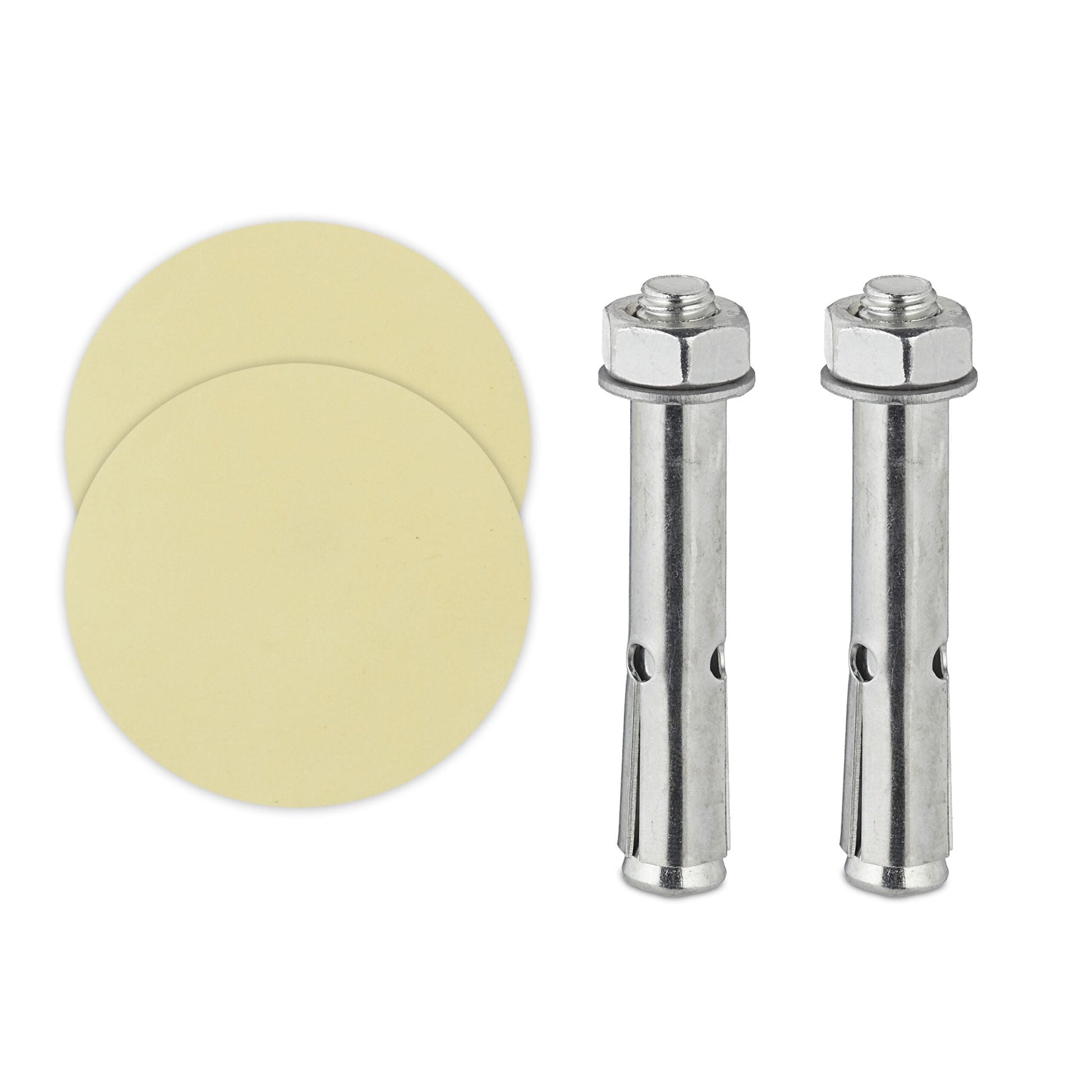 Türstopper Gummi 2er-Set Schwarz-Silber von Relaxdays