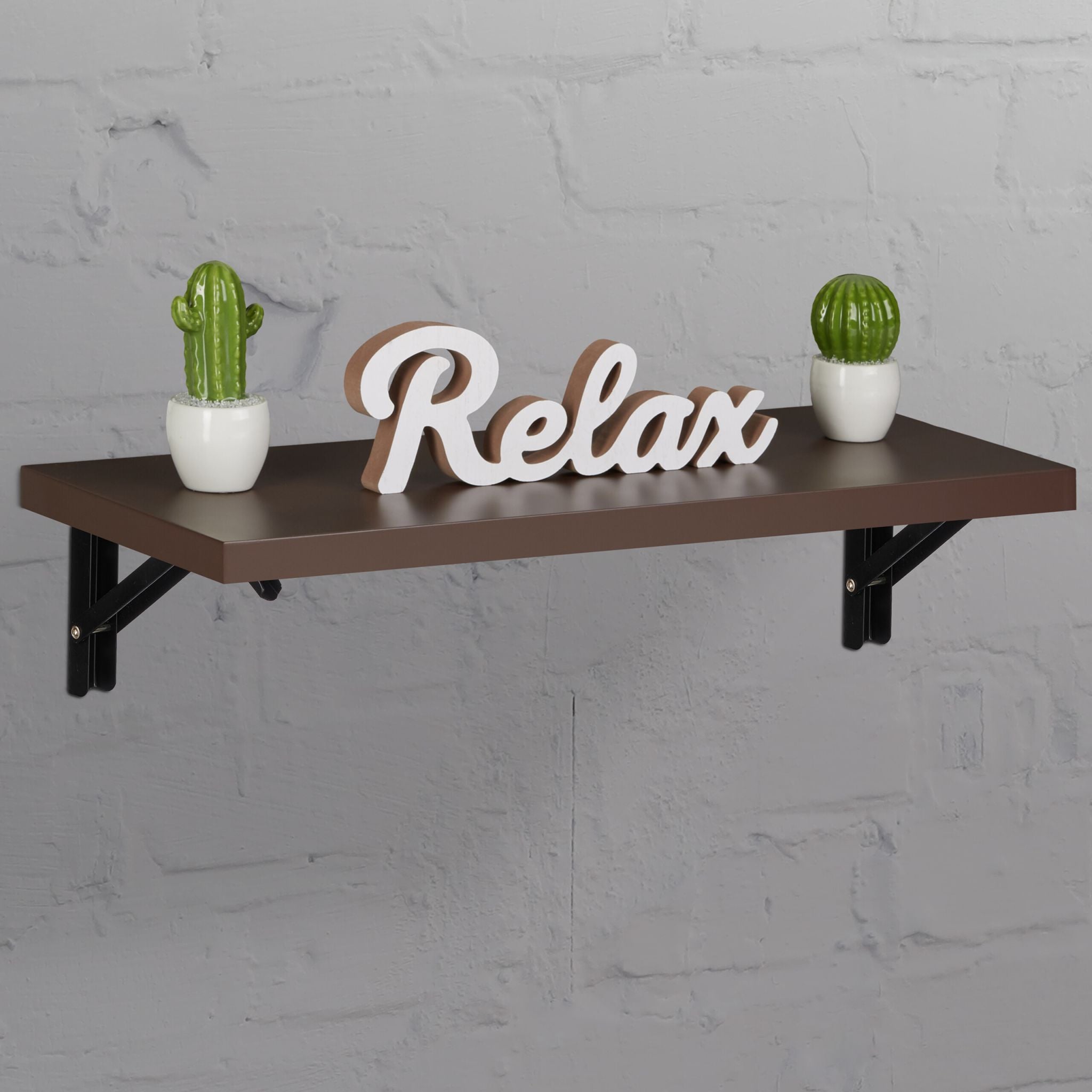 Klappbare Regalträger 4er-Set Schwarz von Relaxdays