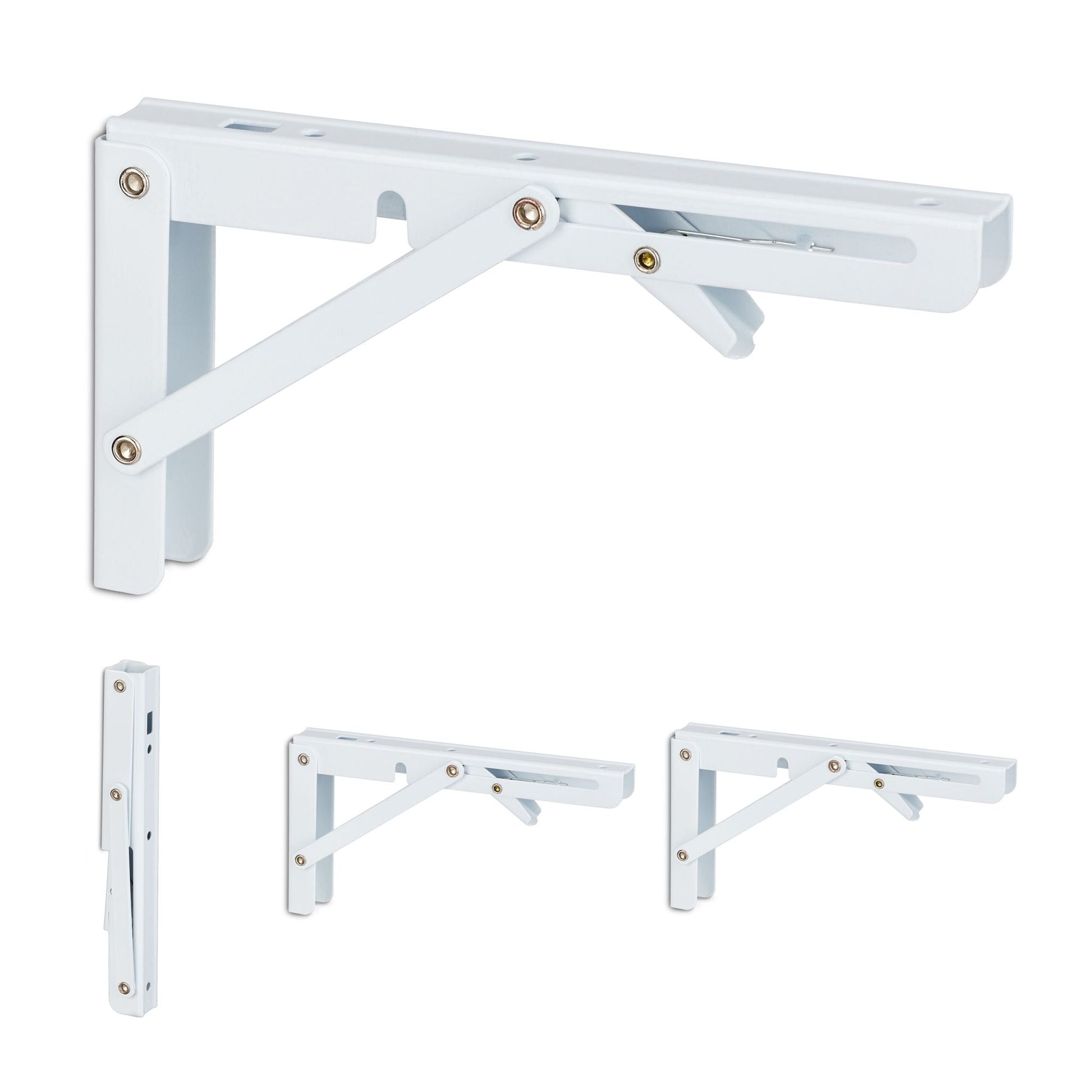 Klappbare Regalträger 4er-Set Weiss von Relaxdays