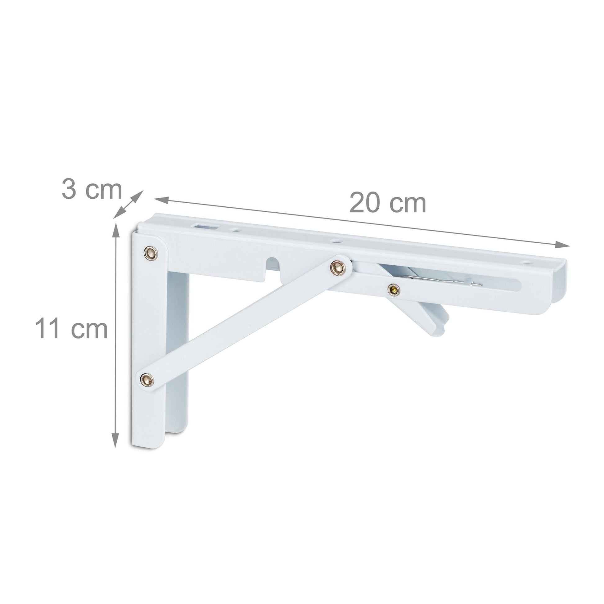 Klappbare Regalträger 4er-Set Weiss von Relaxdays