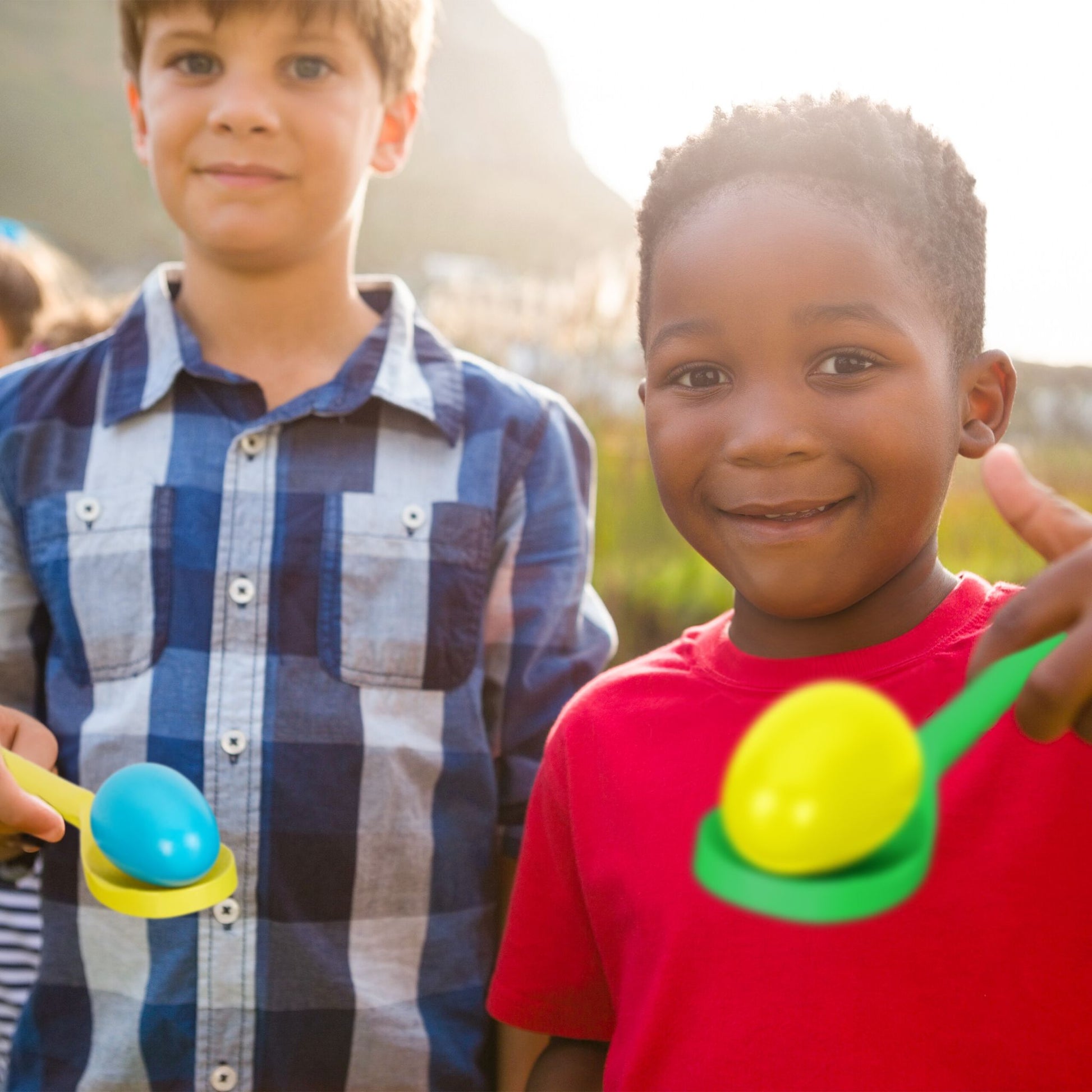 Outdoor Spiele für Kinder Set Blau-Grün-Rot von Relaxdays