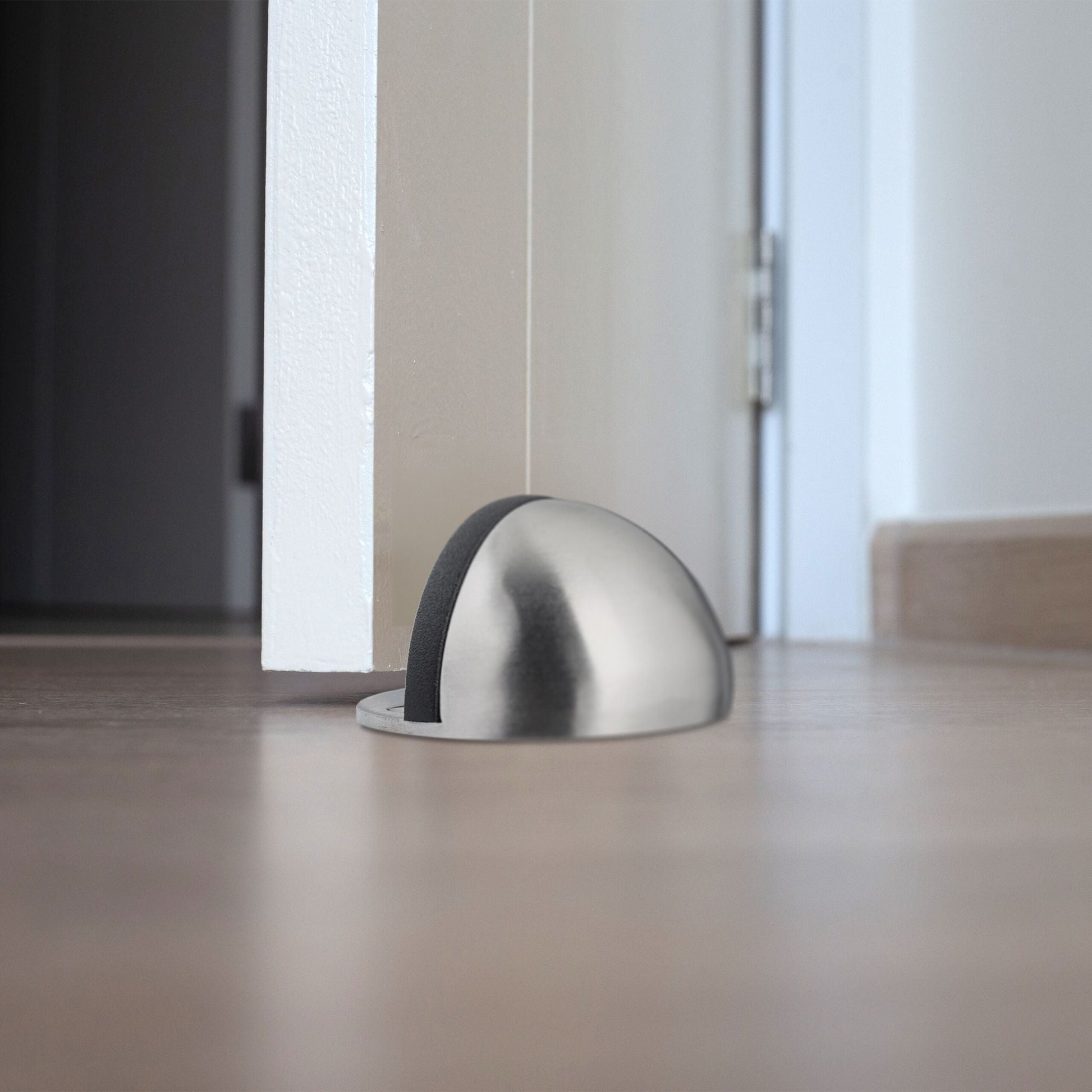 Türstopper für den Boden 6er-Set Schwarz-Silber von Relaxdays