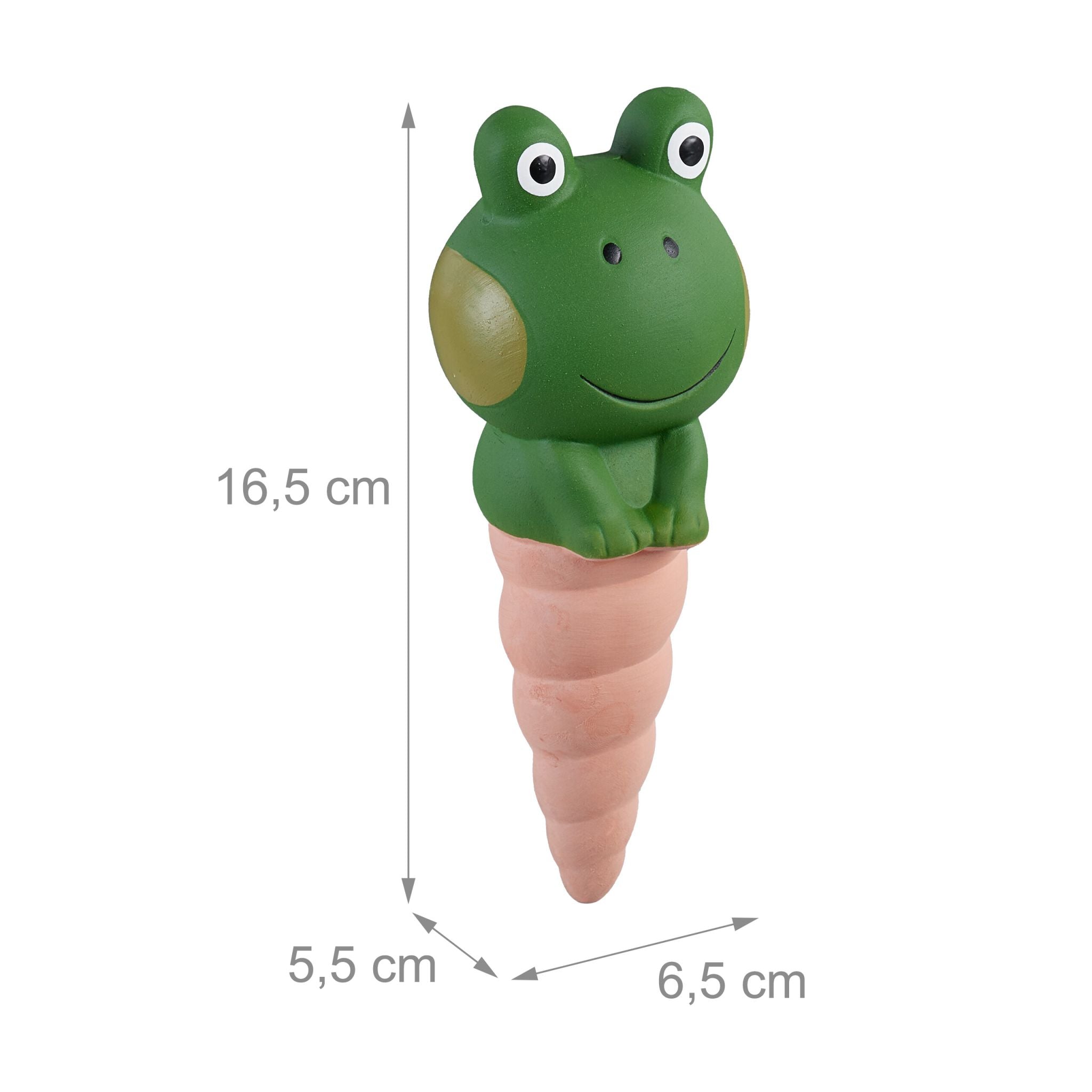 Tonkegel Frosch 4er-Set Weiss-Dunkelgrün-Hellbraun