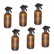 Sprühflasche Glas 500ml 6er-Set Braun-Schwarz von Relaxdays