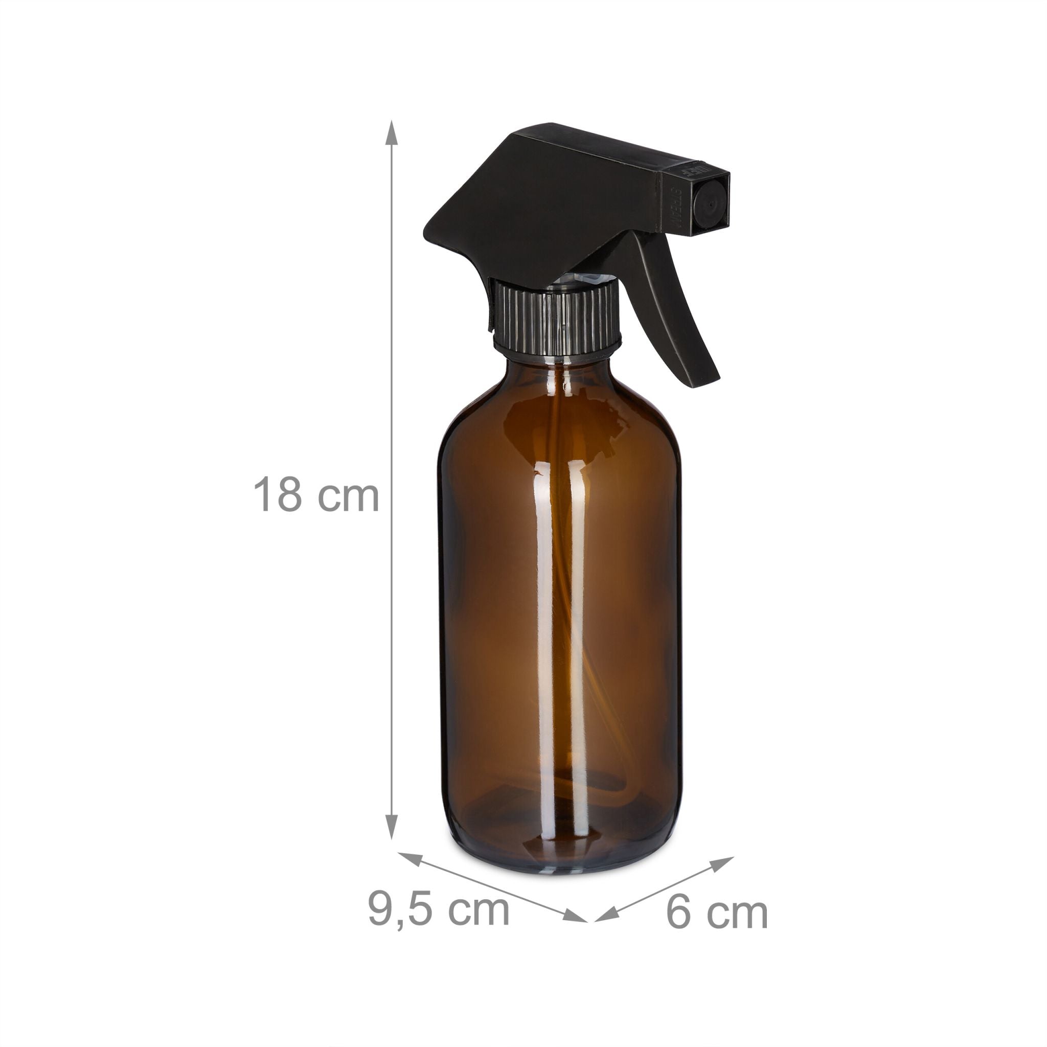 Sprühflasche Glas 230ml 2er-Set Braun von Relaxdays
