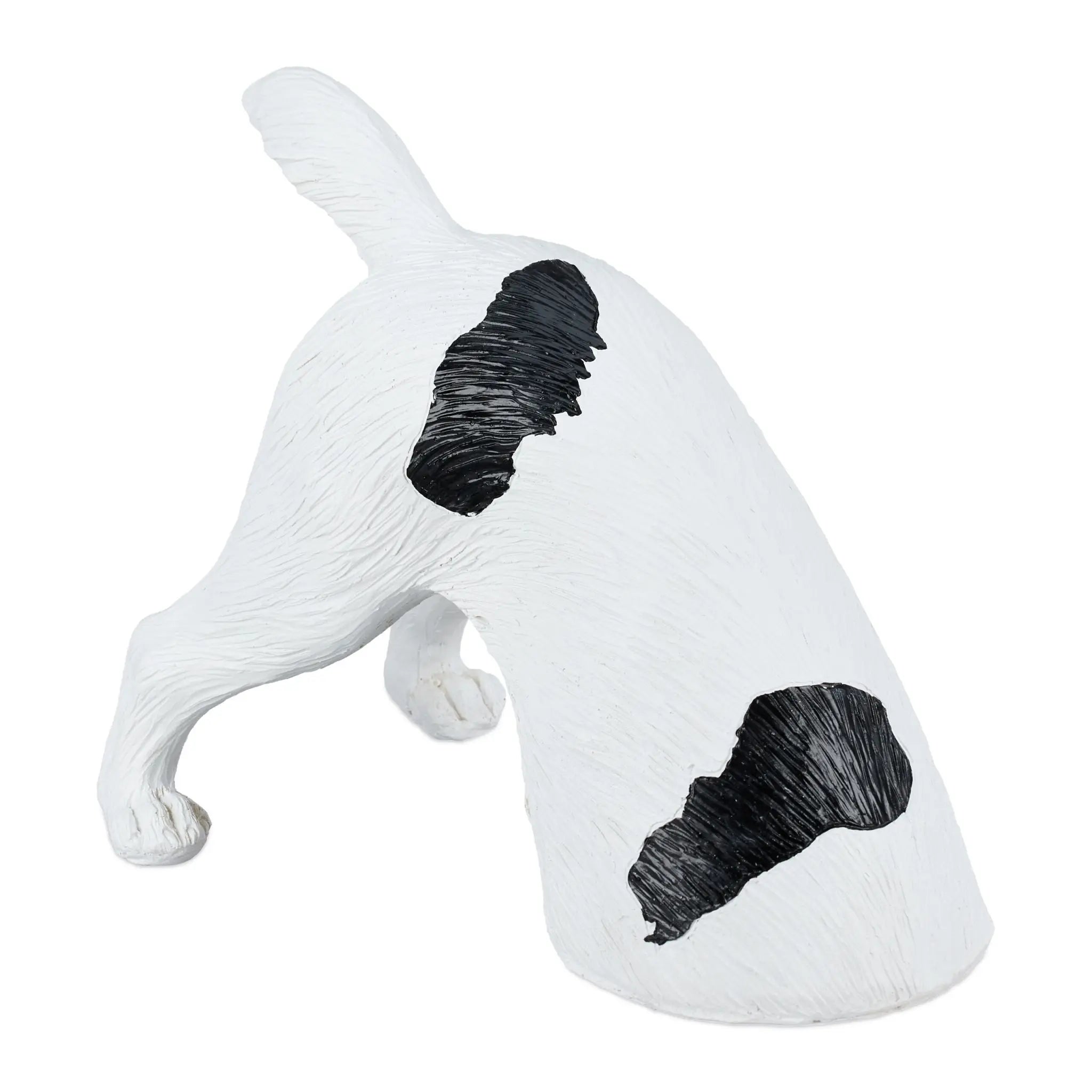 Gartenfigur buddelnder Hund Weiss-Schwarz von Relaxdays