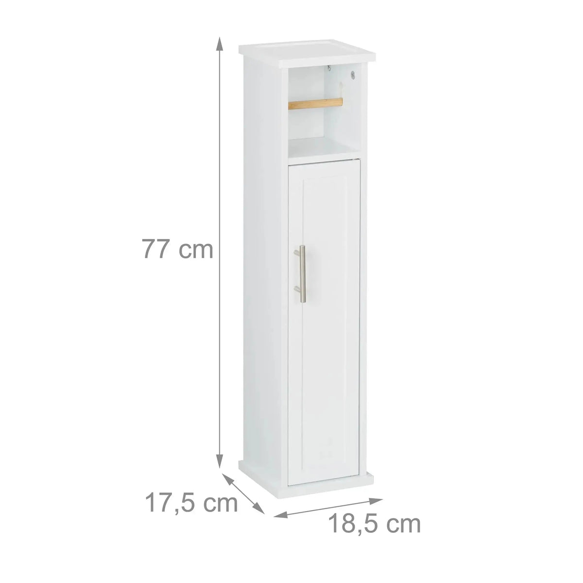 Toilettenpapierhalter stehend Weiss-Silber von Relaxdays