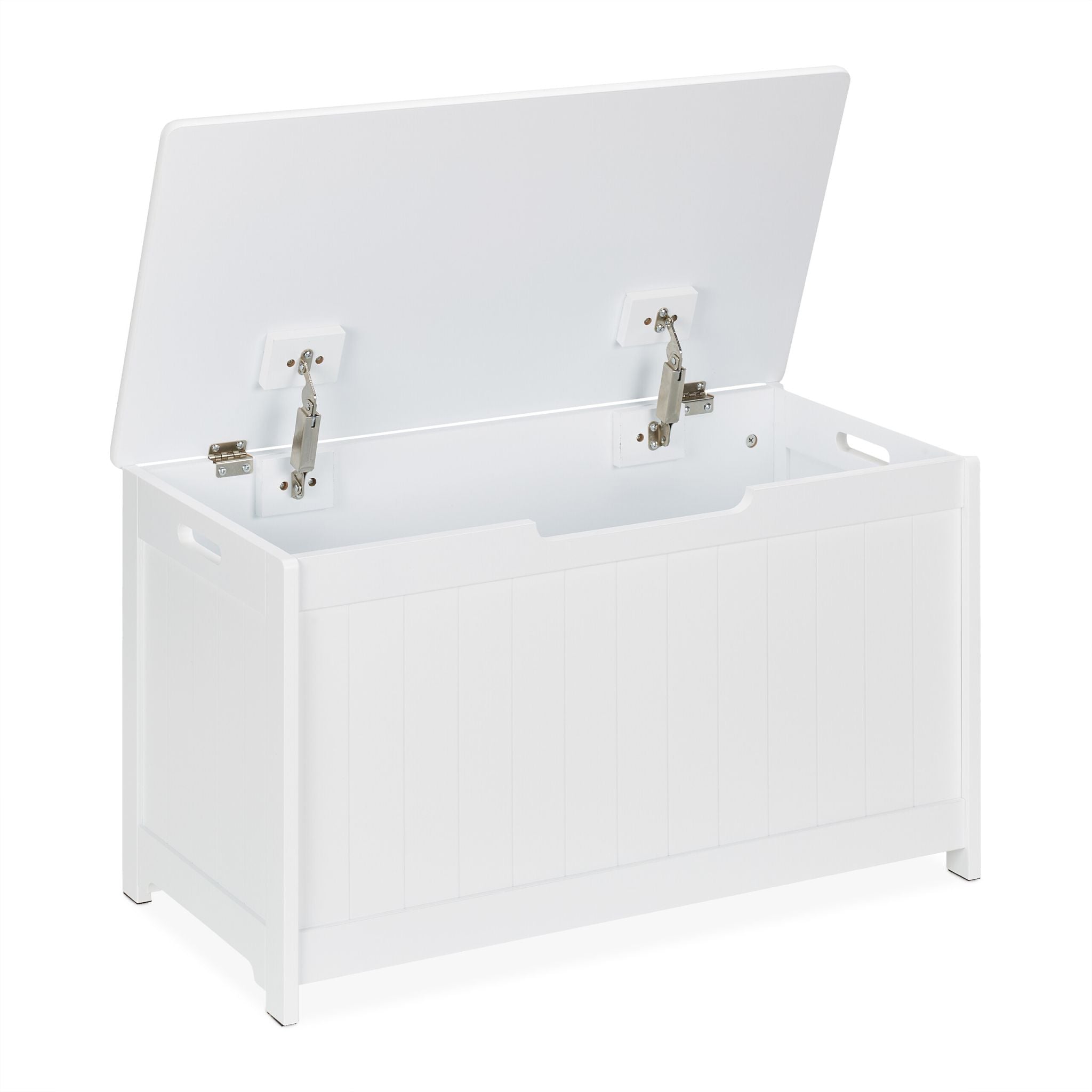 Aufbewahrungstruhe mit Deckel Weiss von Relaxdays