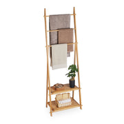 Handtuchständer Bambus 3 Stangen Hellbraun von Relaxdays