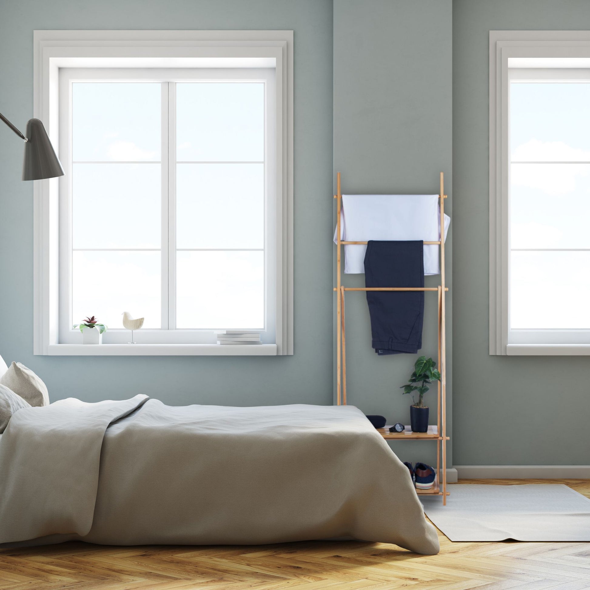 Handtuchständer Bambus 3 Stangen Hellbraun von Relaxdays