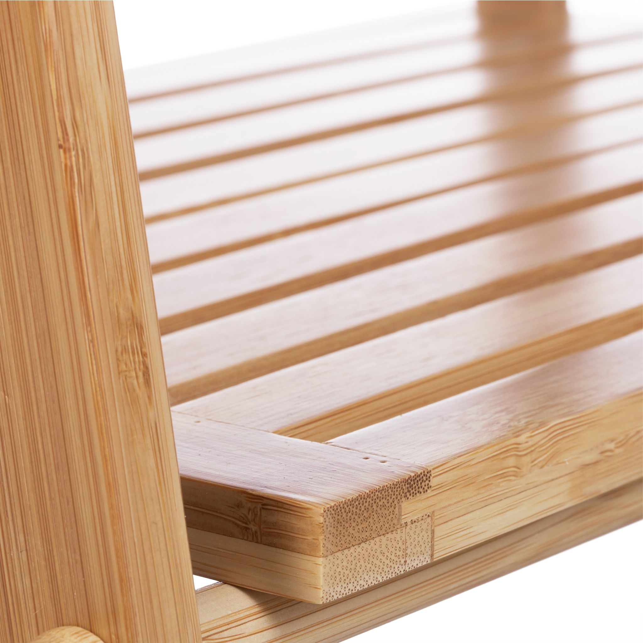 Bambus Handtuchleiter mit Ablage Hellbraun von Relaxdays