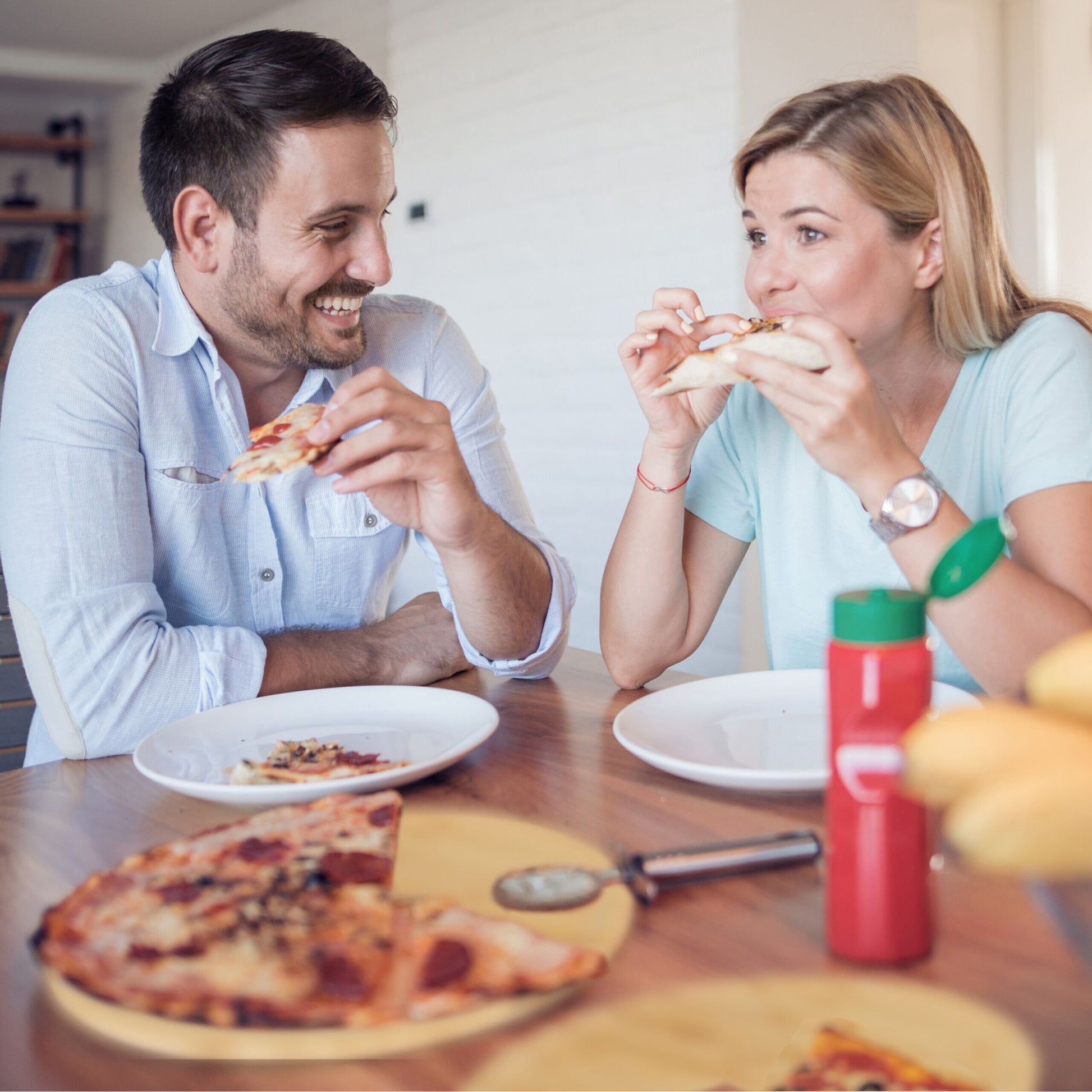 Bambus Pizzateller 4er-Set Hellbraun von Relaxdays
