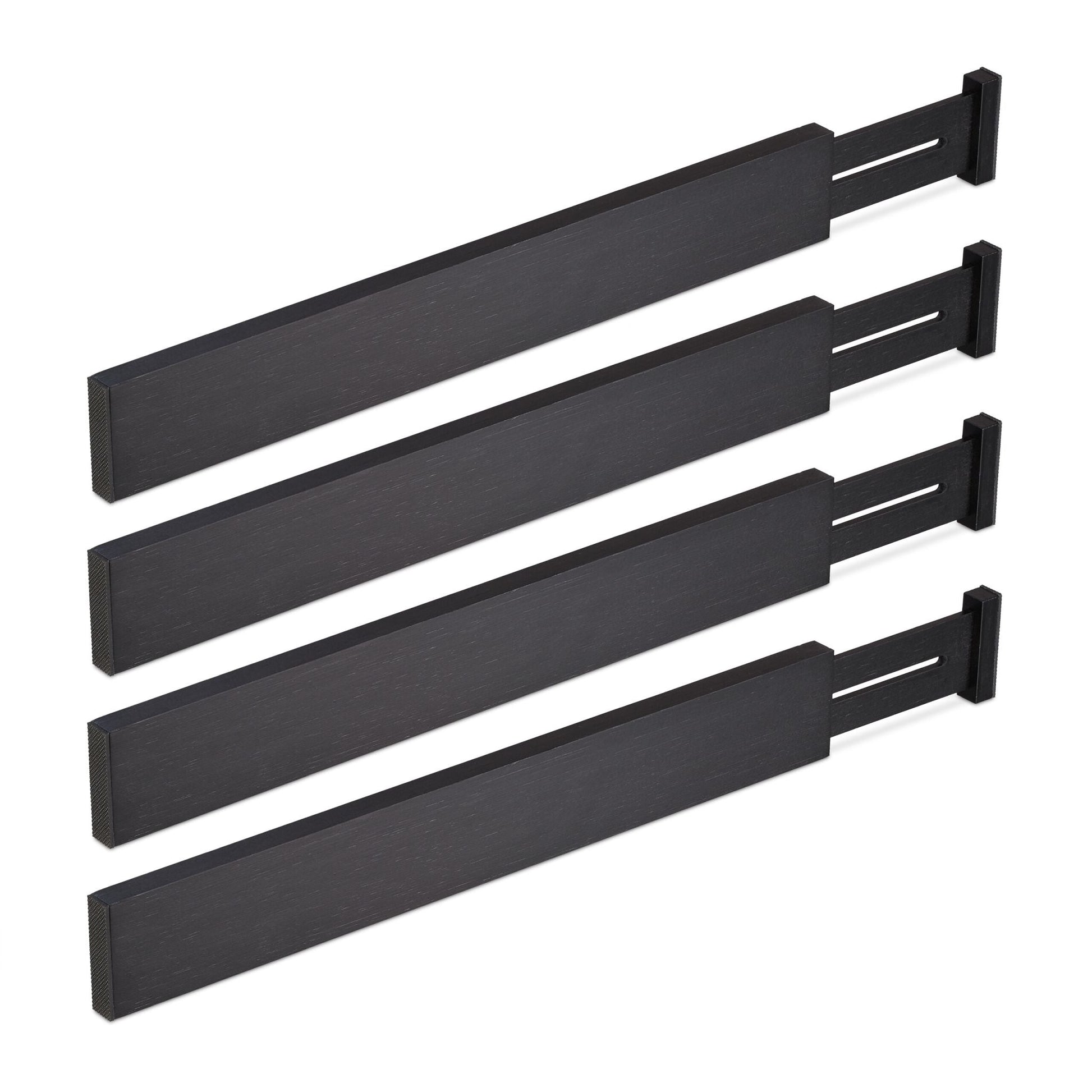 Schubladentrenner 4er-Set Schwarz von Relaxdays