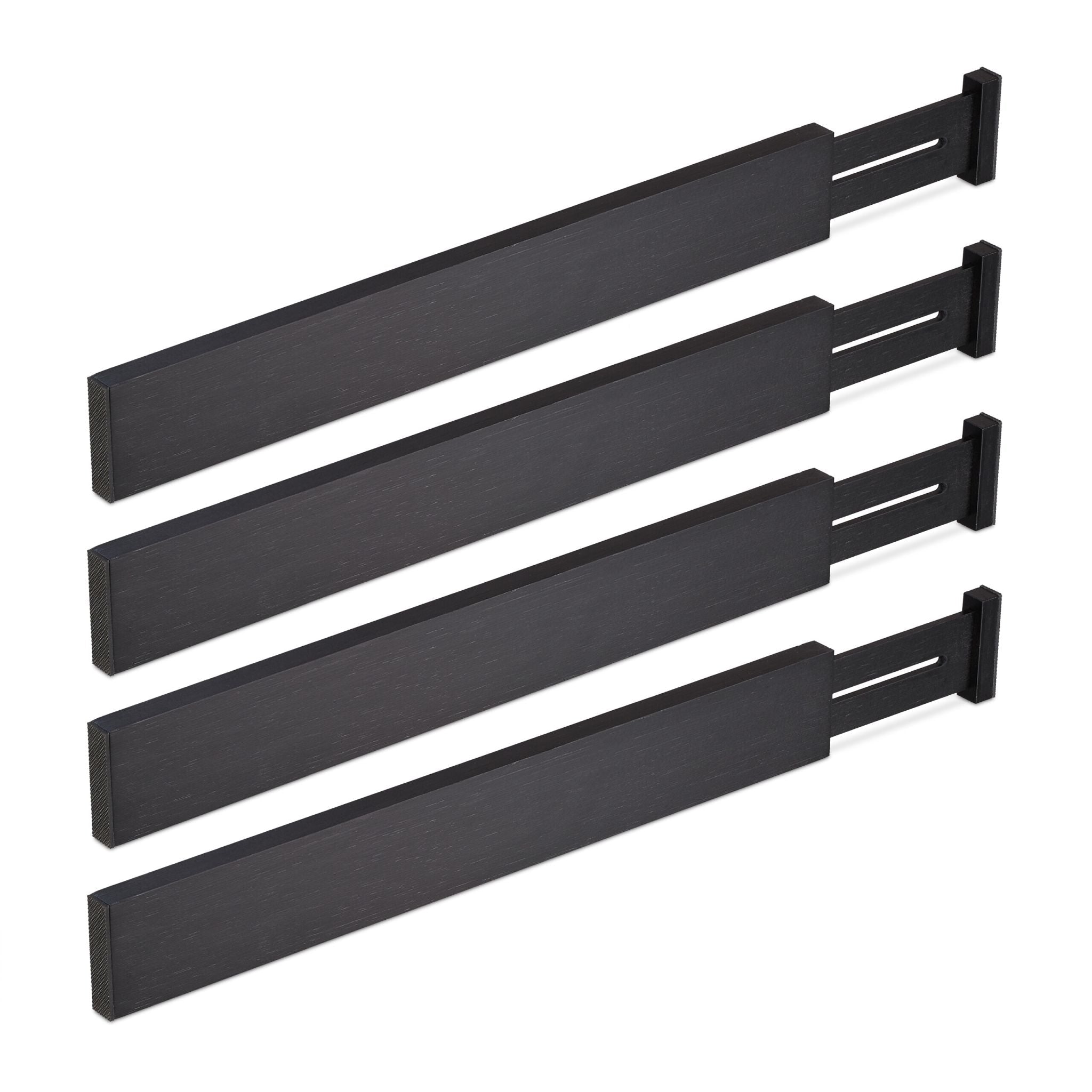 Schubladentrenner 4er-Set Schwarz von Relaxdays