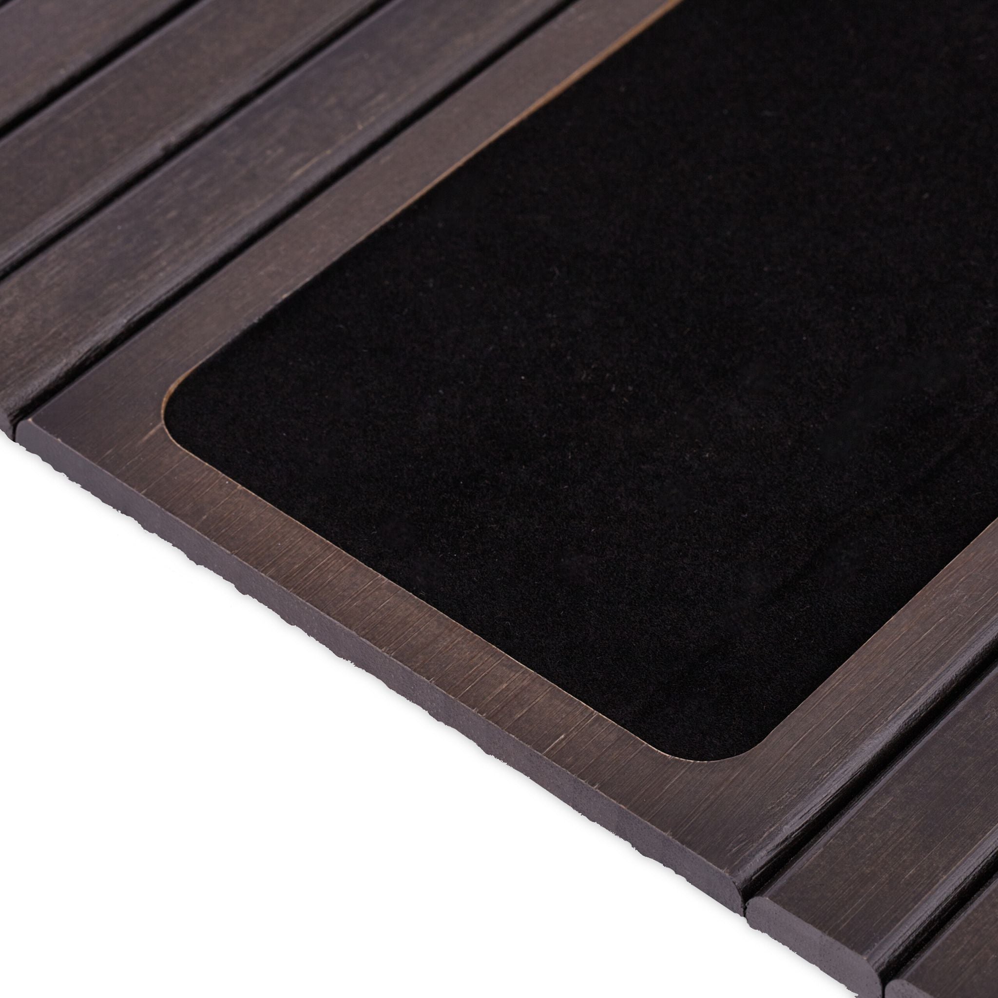 Sofatablett Bambus dunkelbraun Dunkelbraun-Schwarz-Grau von Relaxdays