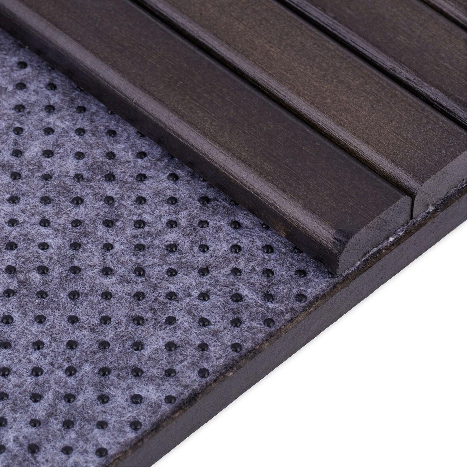 Sofatablett Bambus dunkelbraun Dunkelbraun-Schwarz-Grau von Relaxdays