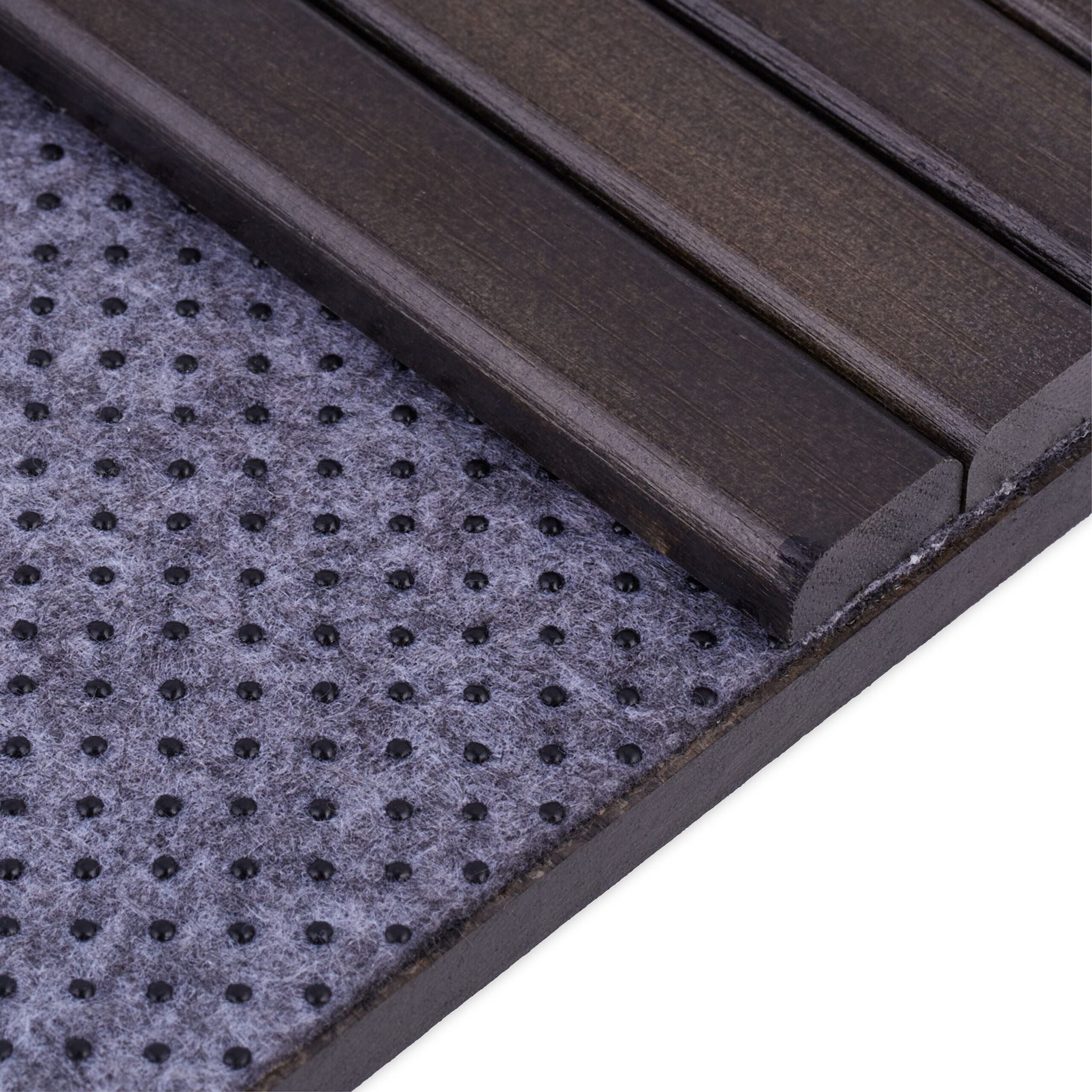 Sofatablett Bambus dunkelbraun Dunkelbraun-Schwarz-Grau von Relaxdays