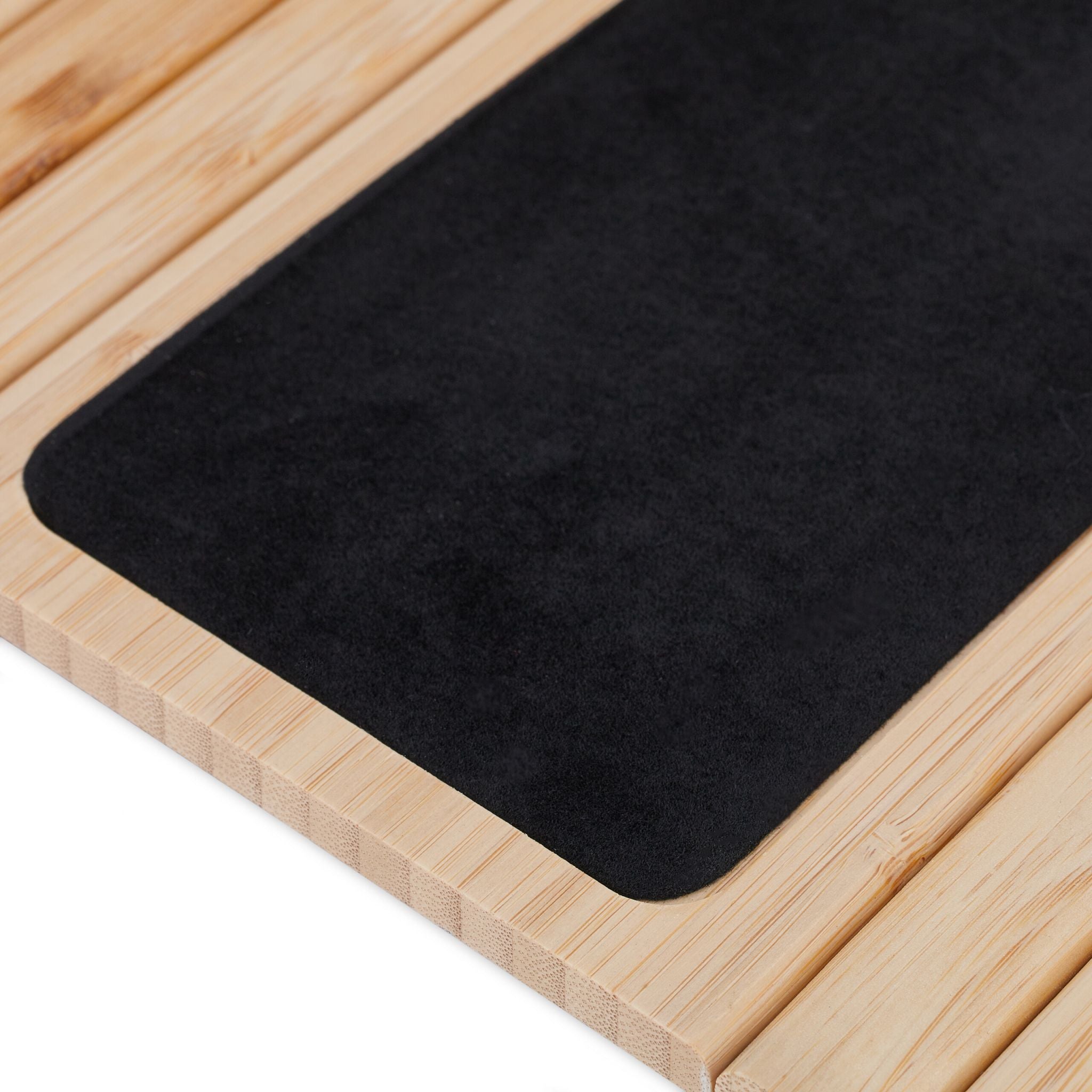 Sofatablett Bambus natur Hellbraun-Schwarz-Grau von Relaxdays