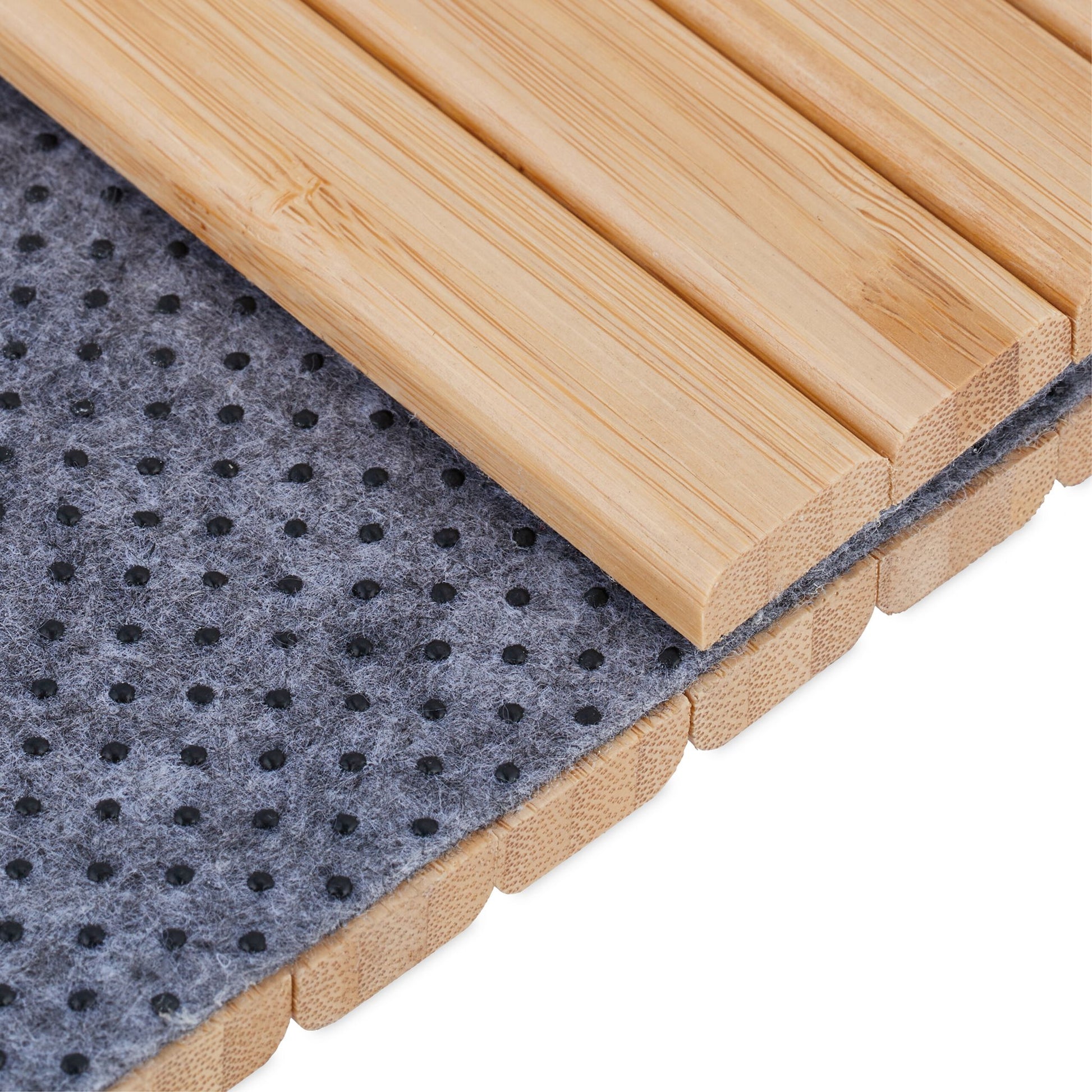 Sofatablett Bambus natur Hellbraun-Schwarz-Grau von Relaxdays