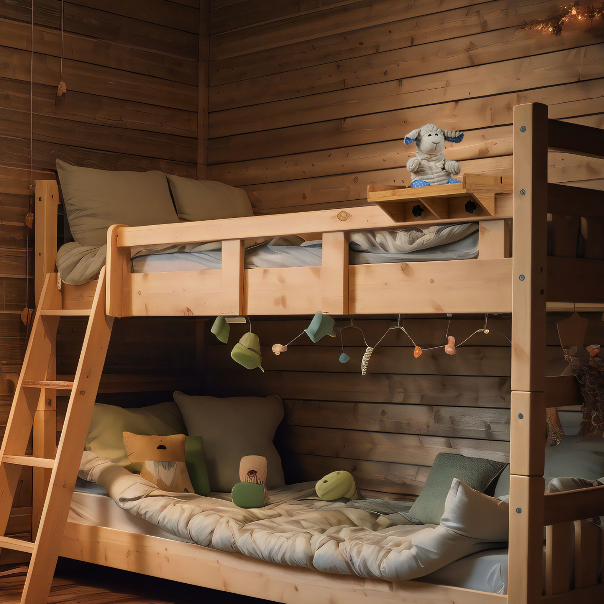 Klemmbare Bettablage Bambus Hellbraun von Relaxdays