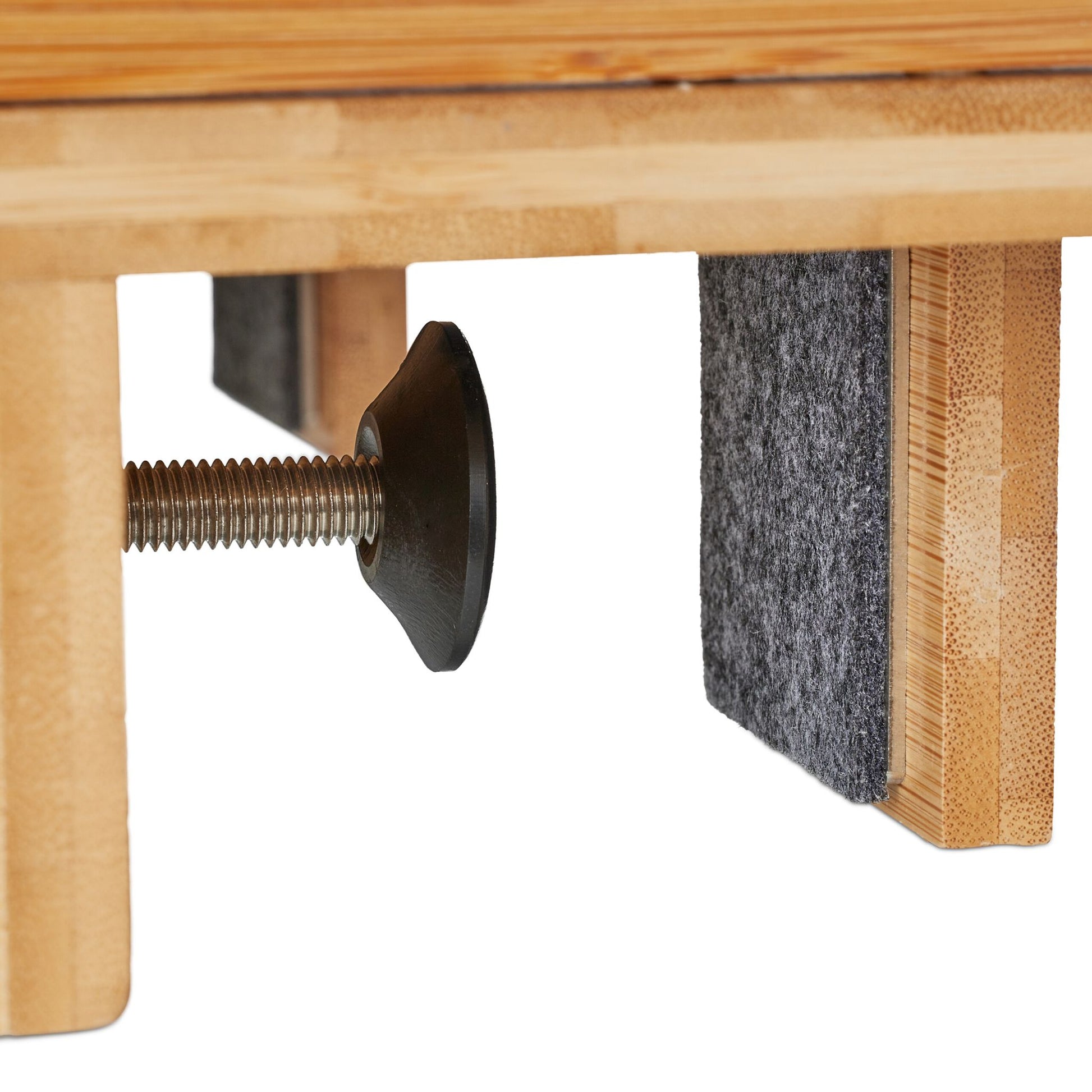 Bettablage mit Tablethalter Bambus Hellbraun von Relaxdays