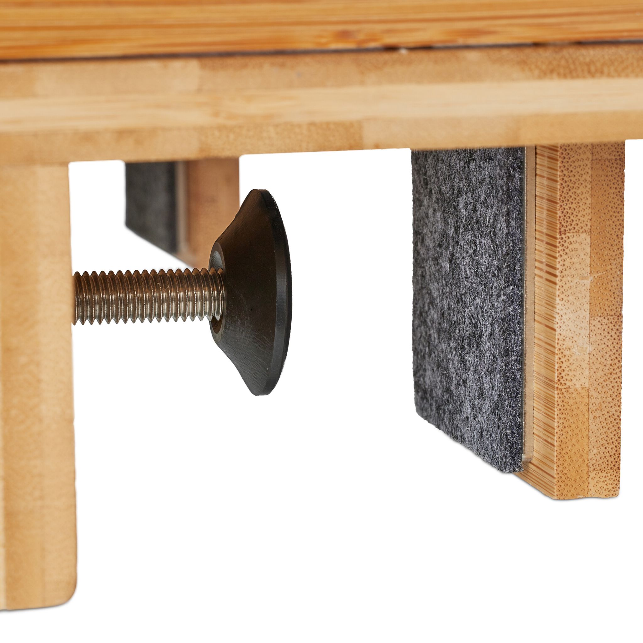 Bettablage mit Tablethalter Bambus Hellbraun von Relaxdays
