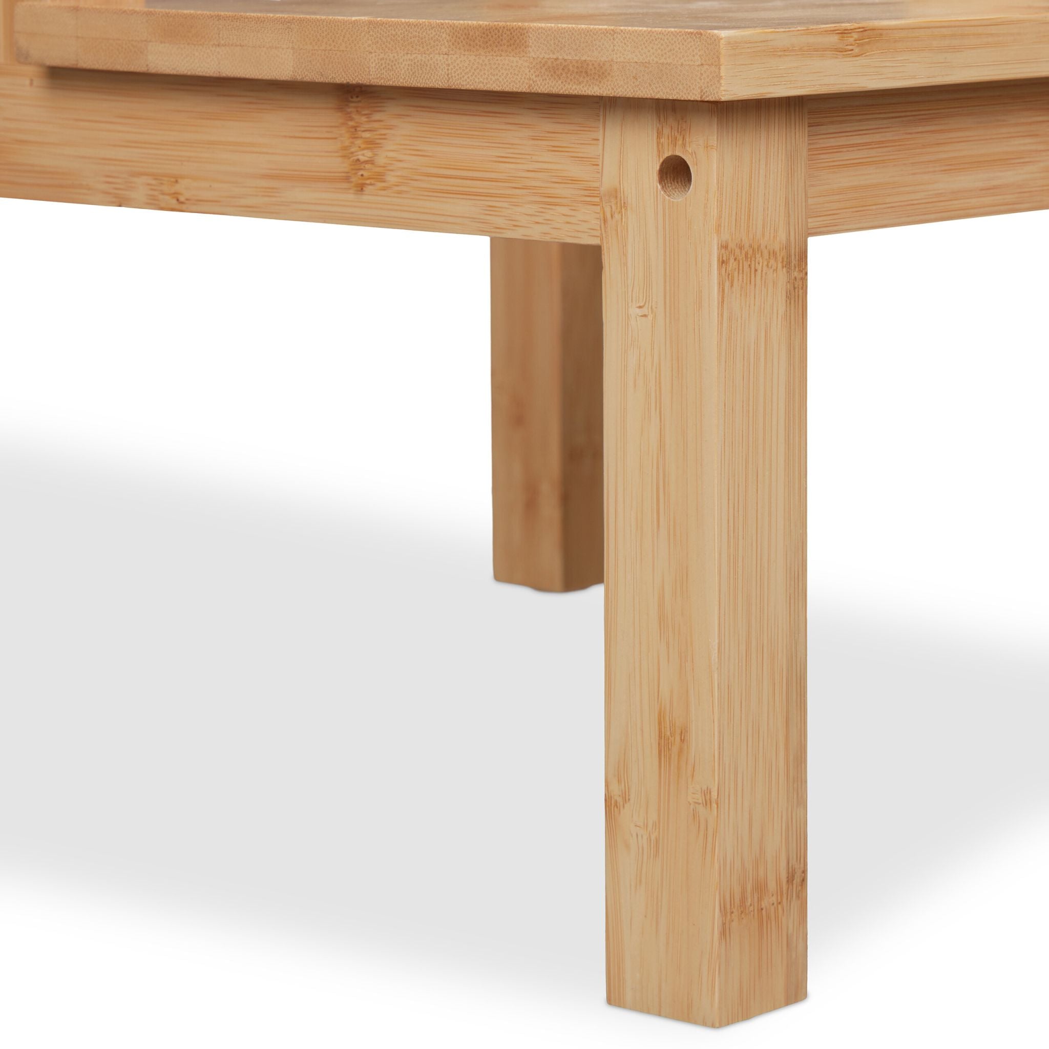 Zweistufiger Tritthocker Bambus Hellbraun von Relaxdays