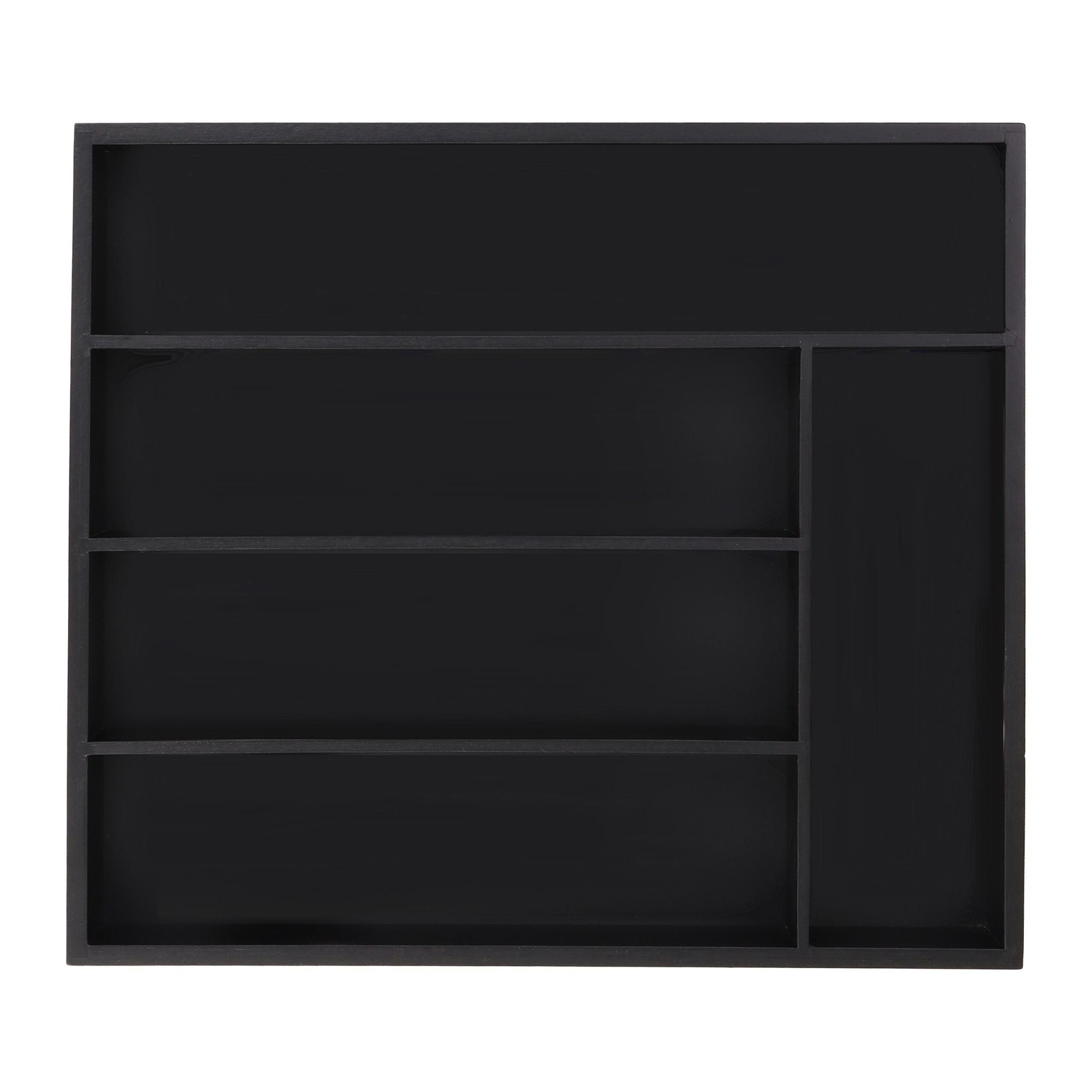 Besteckkasten 5 Fächer Schwarz von Relaxdays