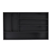 Besteckkasten 6 Fächer Schwarz von Relaxdays