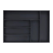 Schwarzer Besteckkasten 6 Fächer Schwarz von Relaxdays