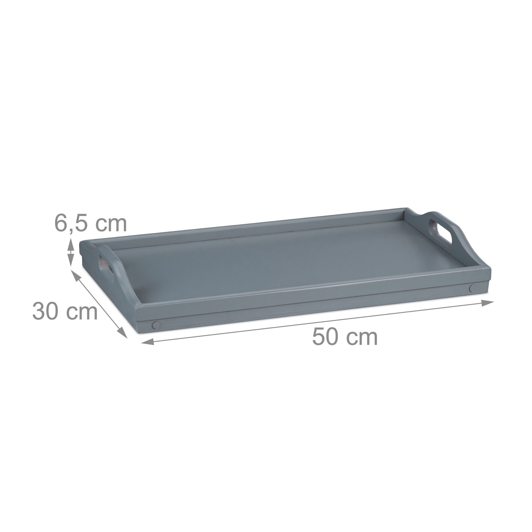 Betttablett 2er-Set Grau von Relaxdays