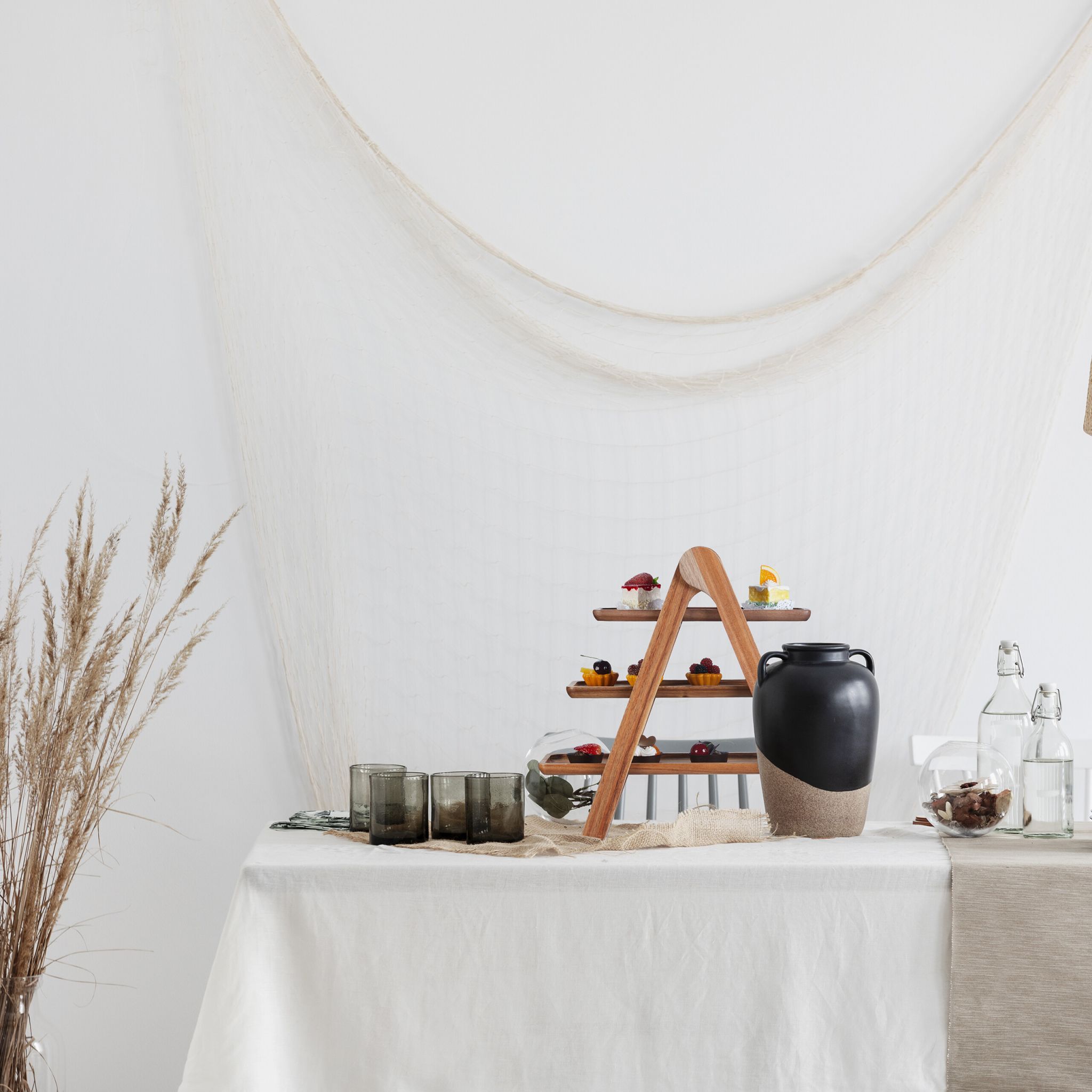3-stöckige Etagere Holz Braun von Relaxdays