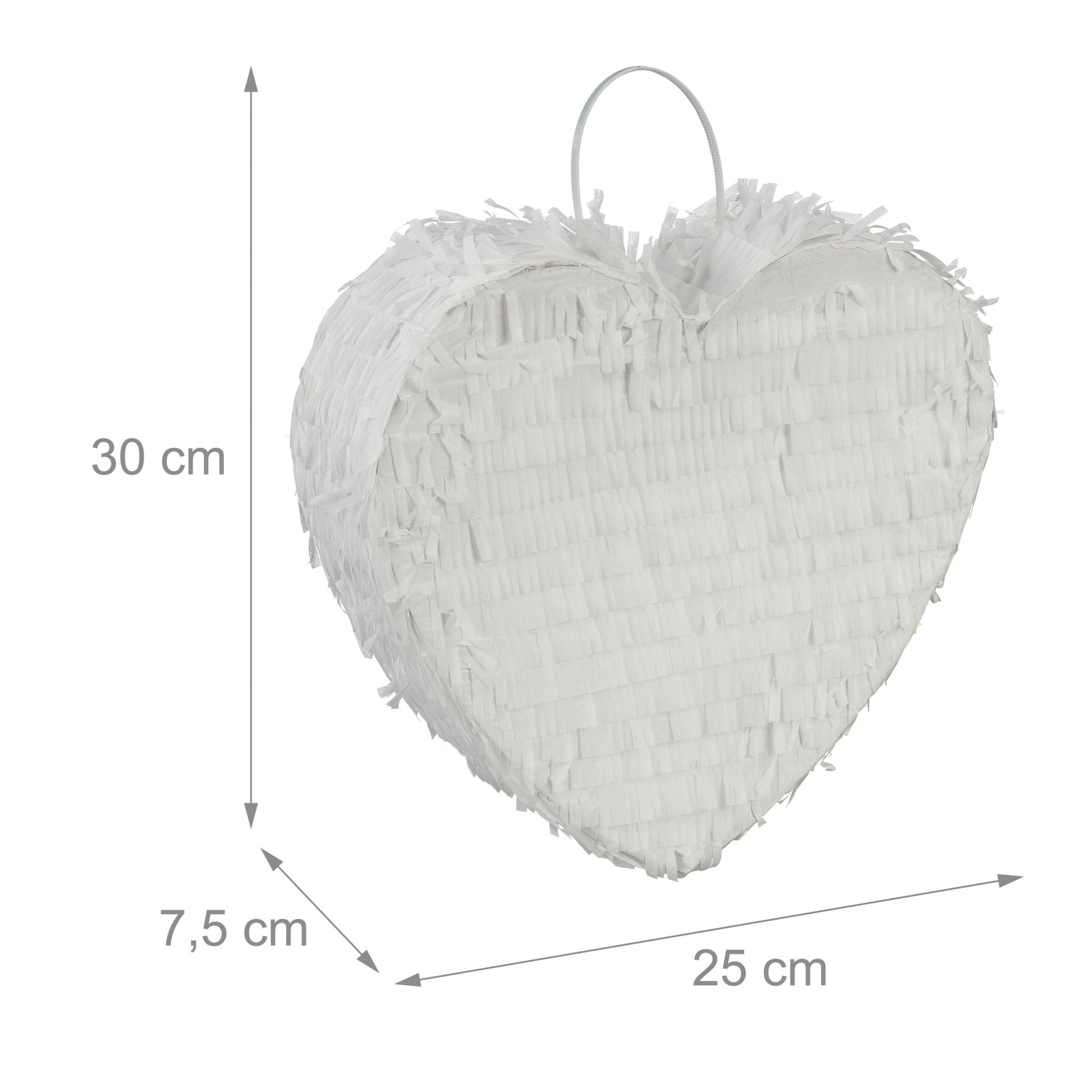 Pinata Herz Weiss von Relaxdays