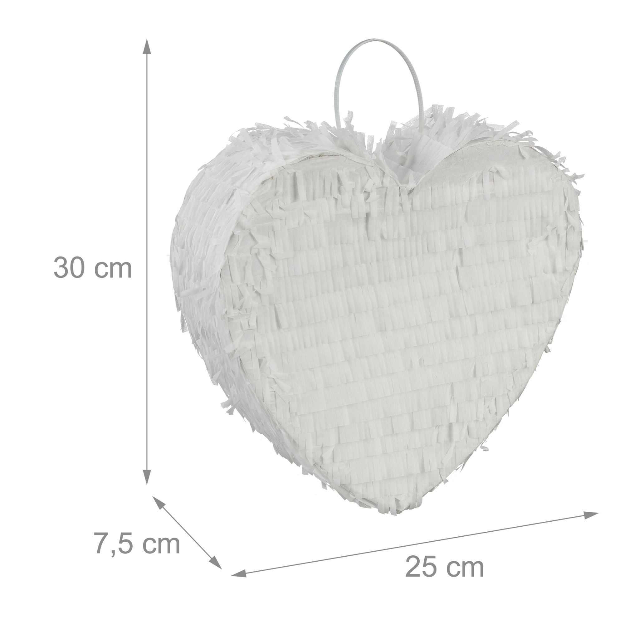 Pinata Herz Weiss von Relaxdays