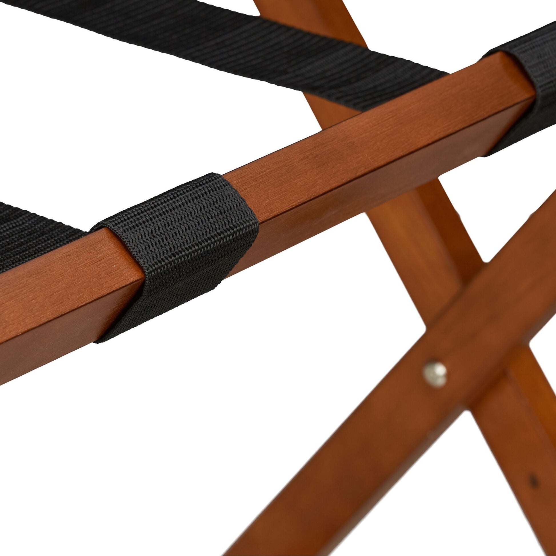 Klappbarer Kofferständer 2er-Set Hellbraun-Schwarz von Relaxdays