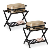 Kofferständer klappbar 2er-Set Schwarz von Relaxdays