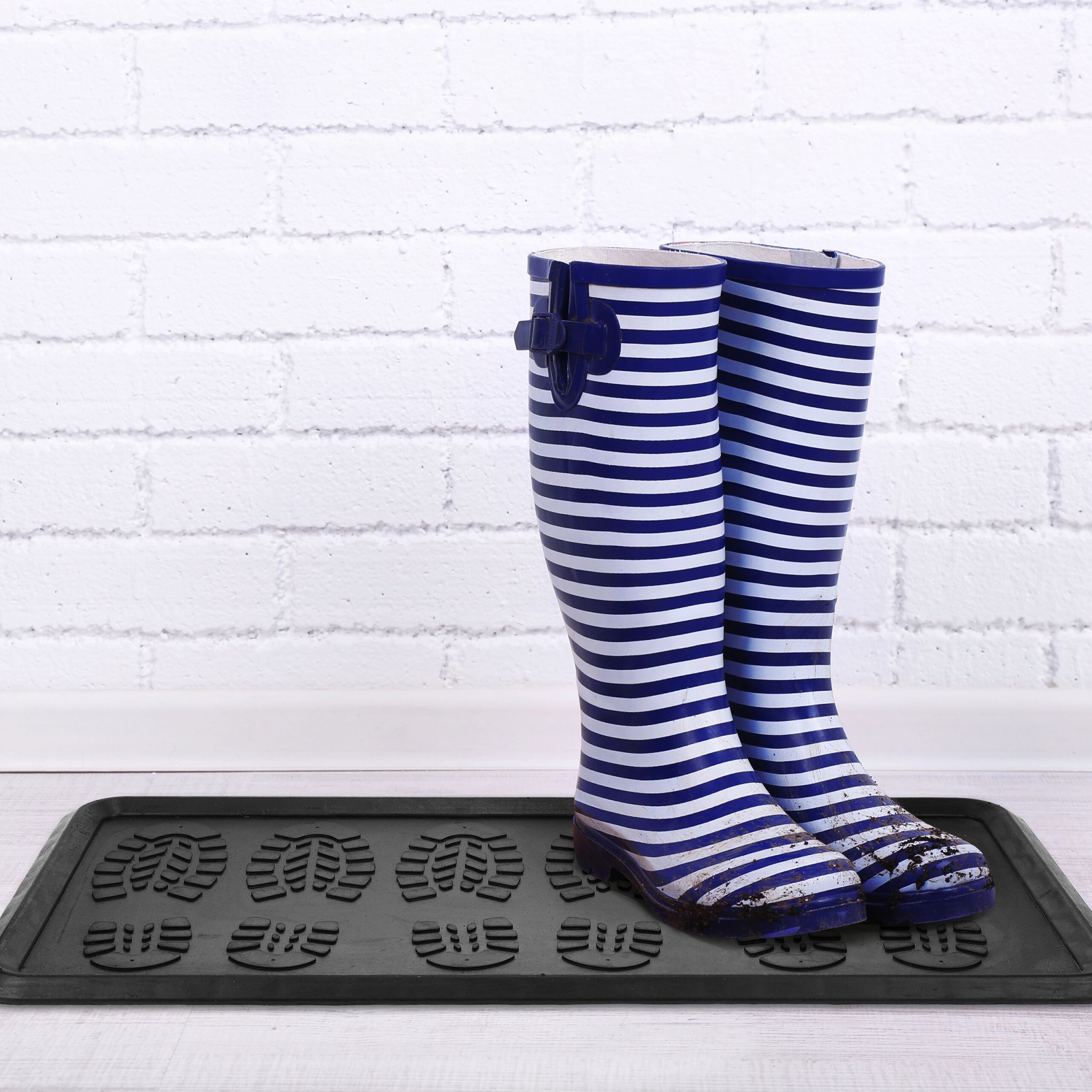 Gummi Schuhabtropfschale Schwarz von Relaxdays