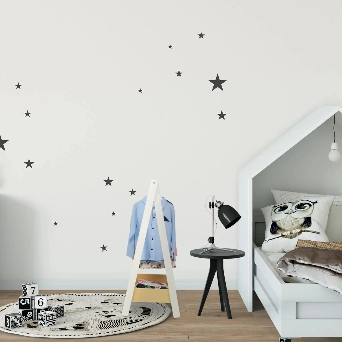 Kleiderständer für Kinder Weiss-Hellbraun von Relaxdays
