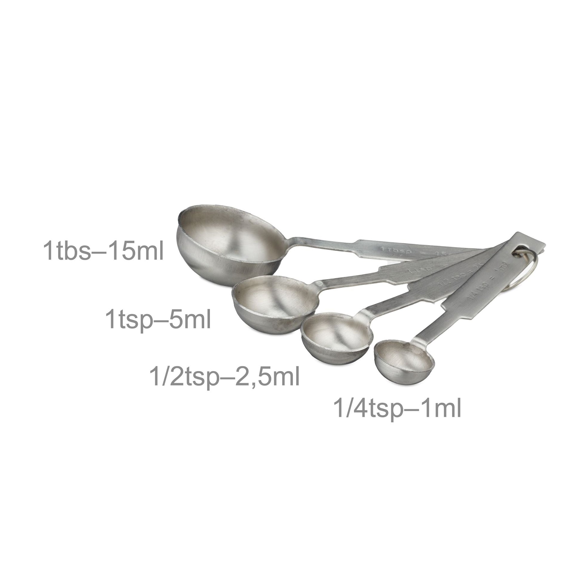 Messbecher und Messlöffel 8er-Set Silber von Relaxdays