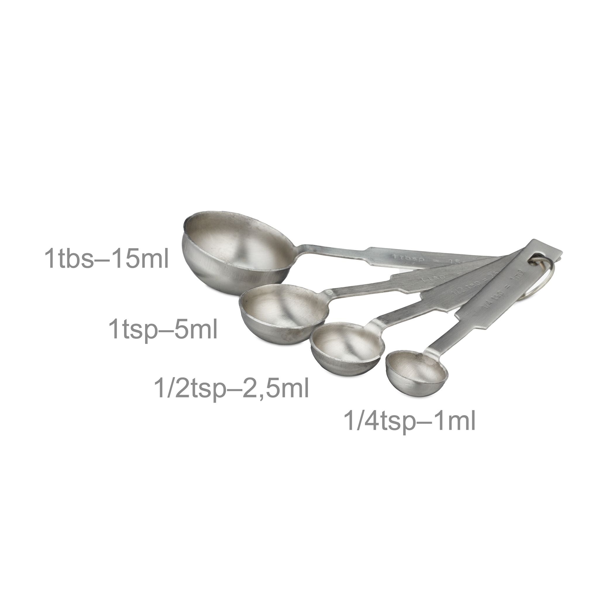 Messbecher und Messlöffel 8er-Set Silber von Relaxdays