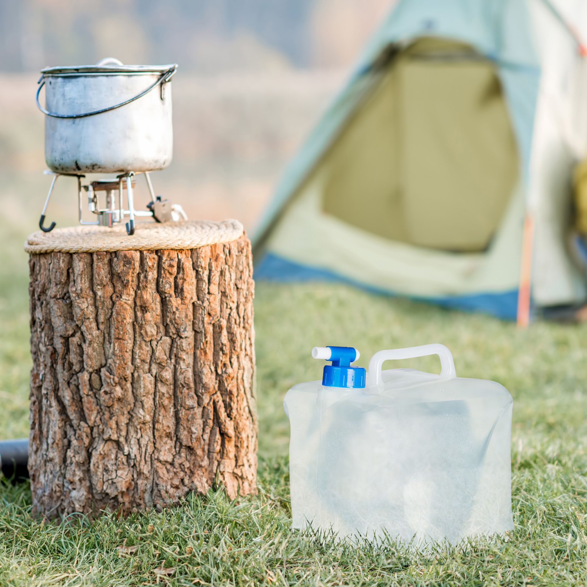 Faltbarer Wasserkanister 3er-Set 20L Blau-Transparent von Relaxdays